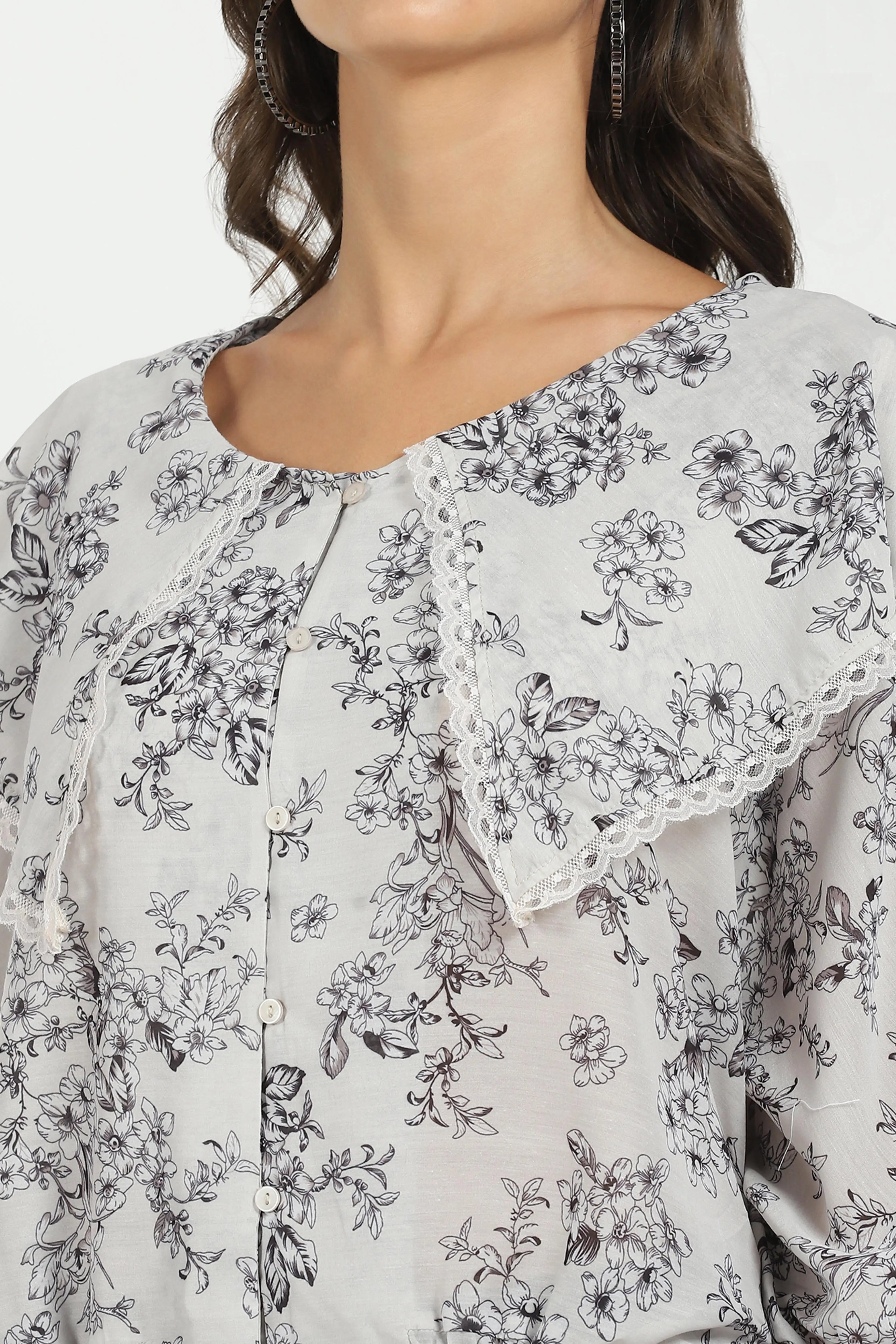 Cream Floral Top - Global Republic