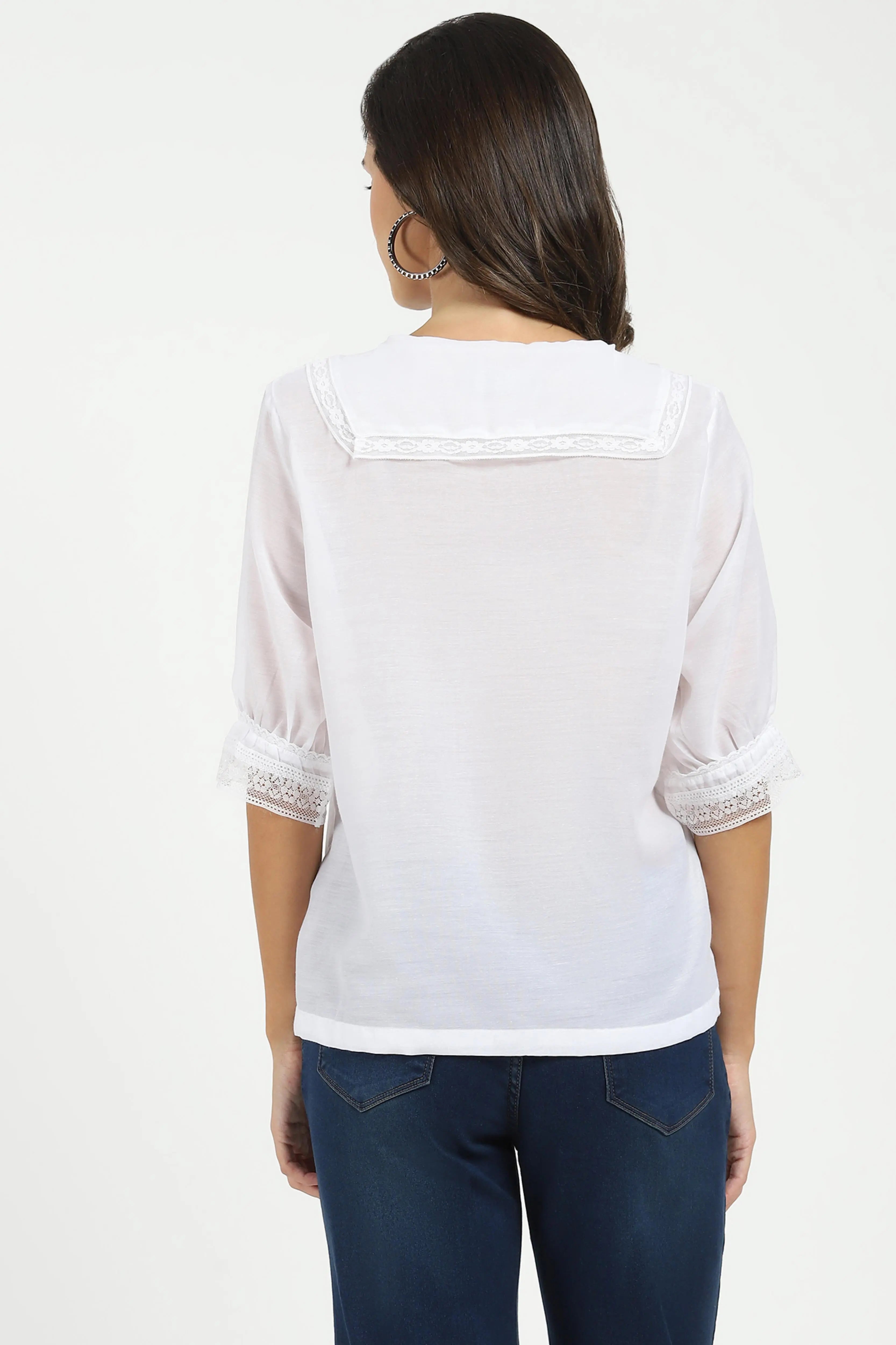 White Solid Top - Global Republic