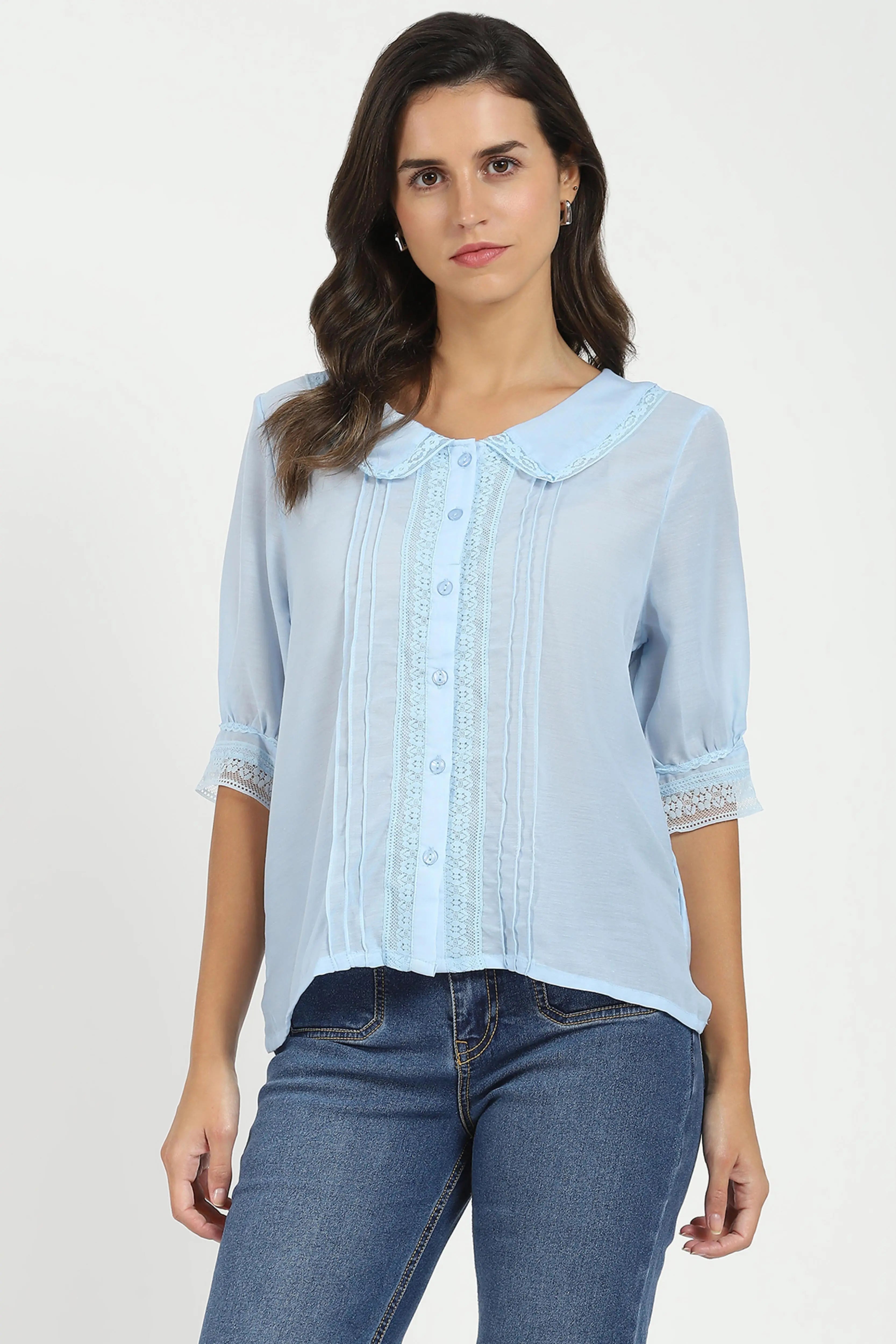 Blue Solid Top - Global Republic