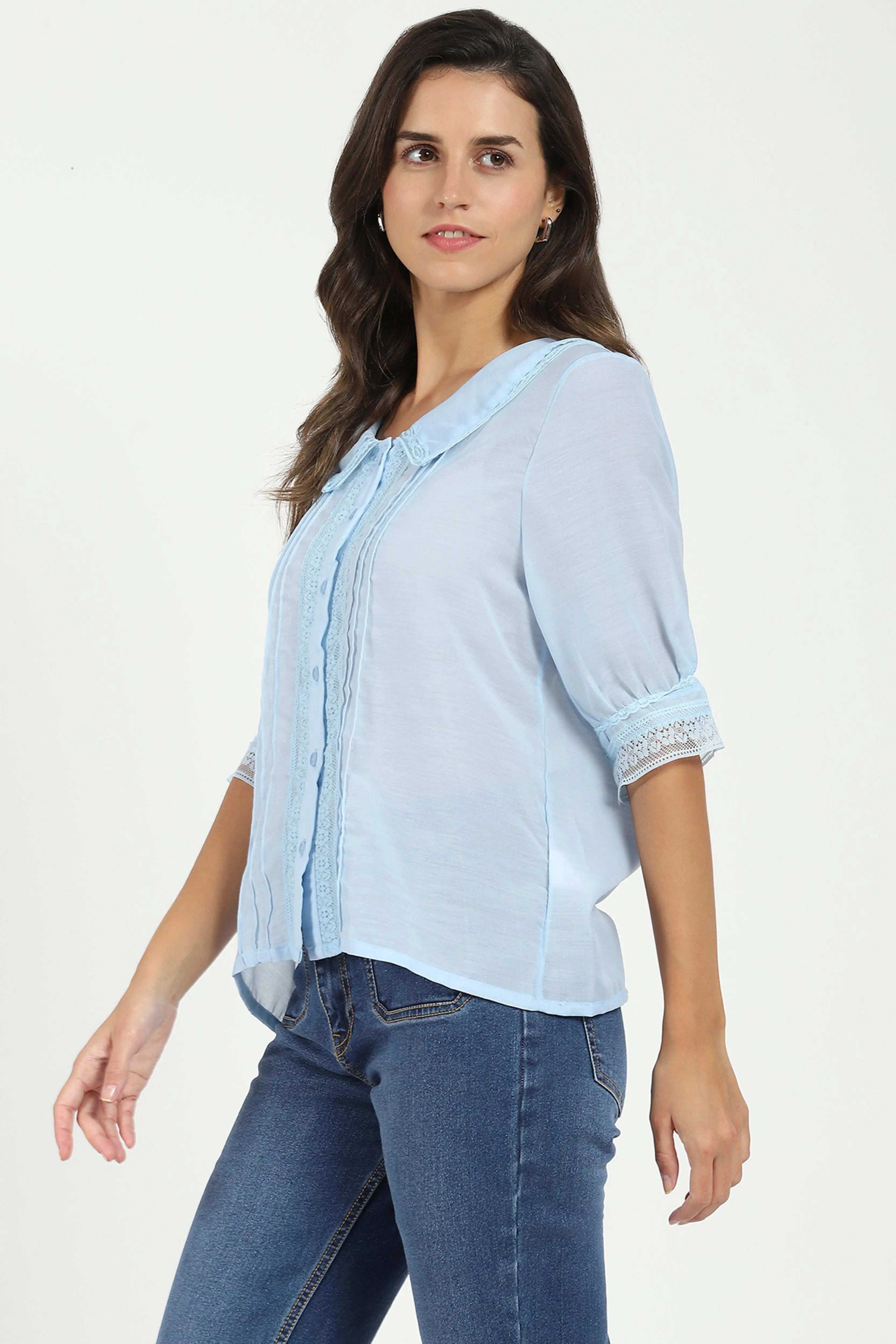 Blue Solid Top - Global Republic