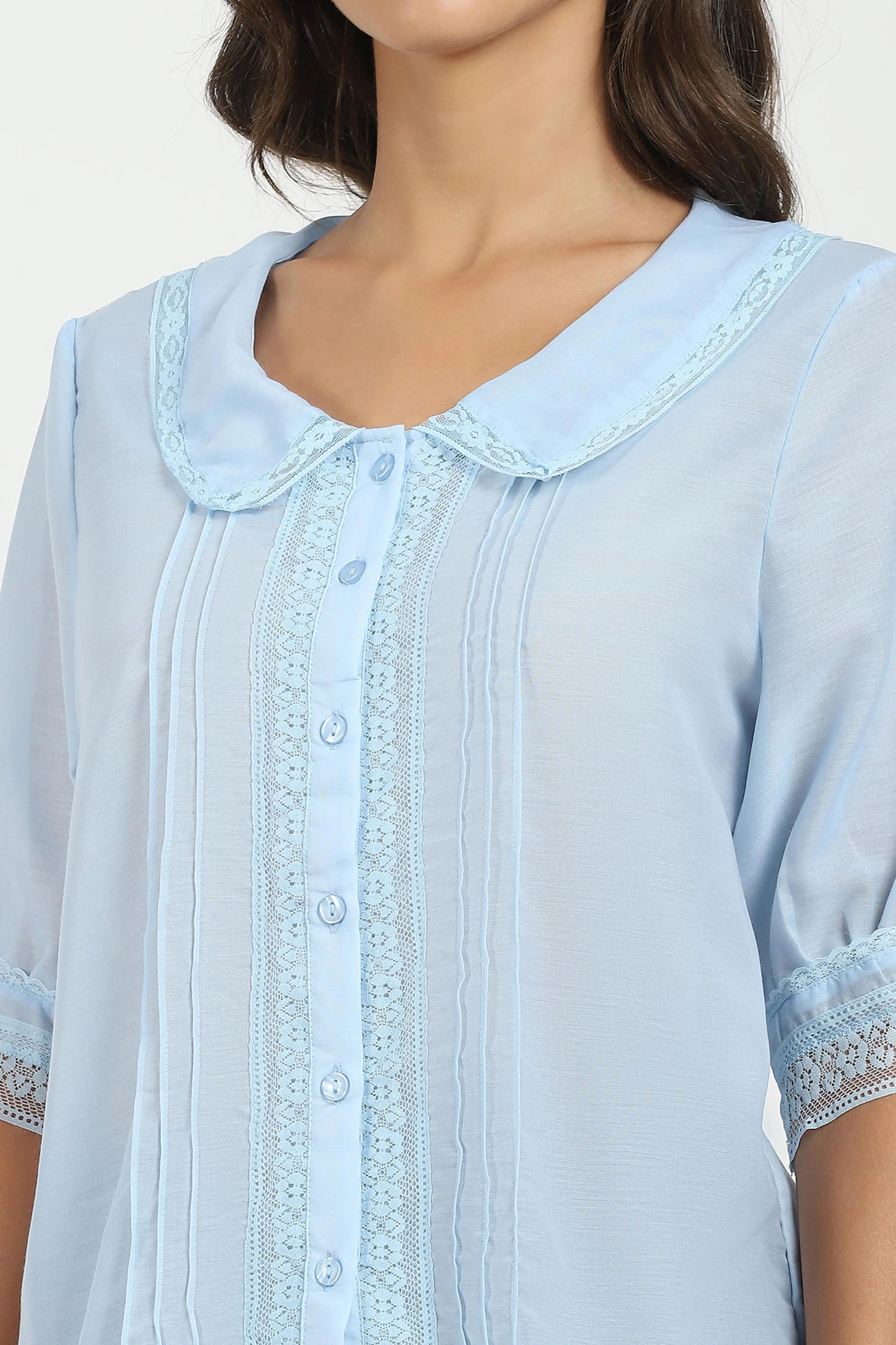 Blue Solid Top - Global Republic