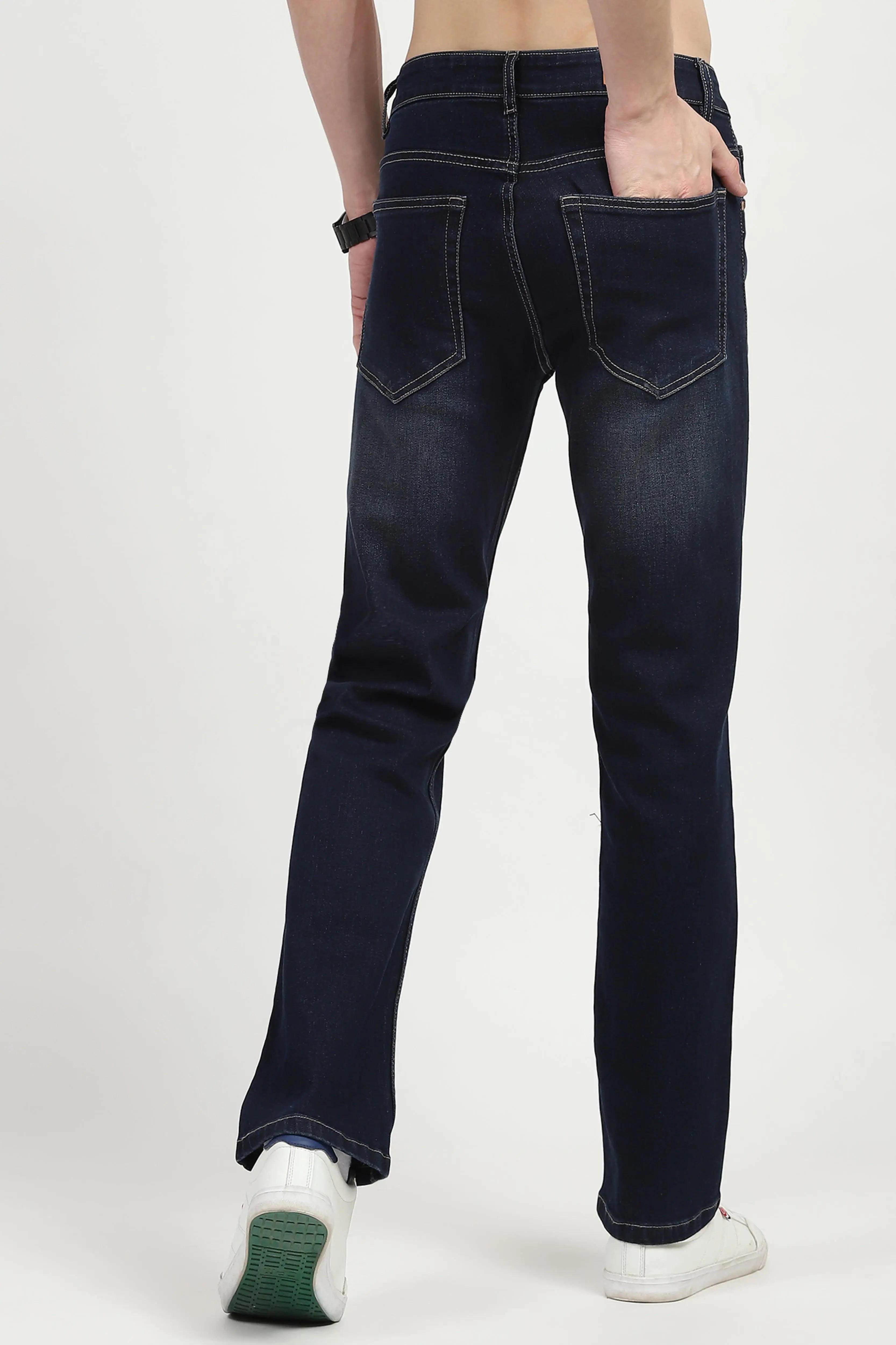 Dark Blue Regular Fit Jeans - Global Republic
