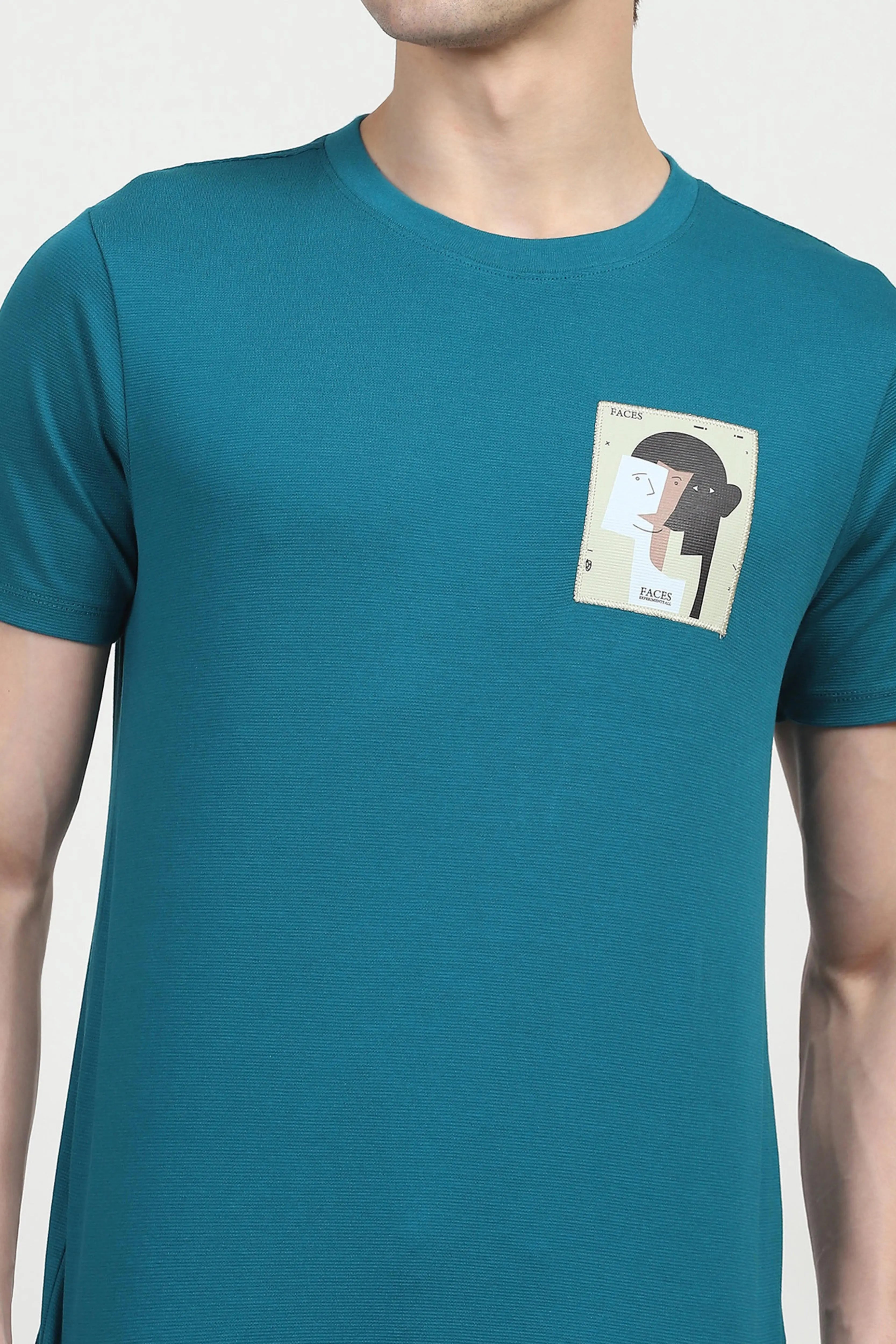 Blue Back Print Graphic T-shirt - Global Republic