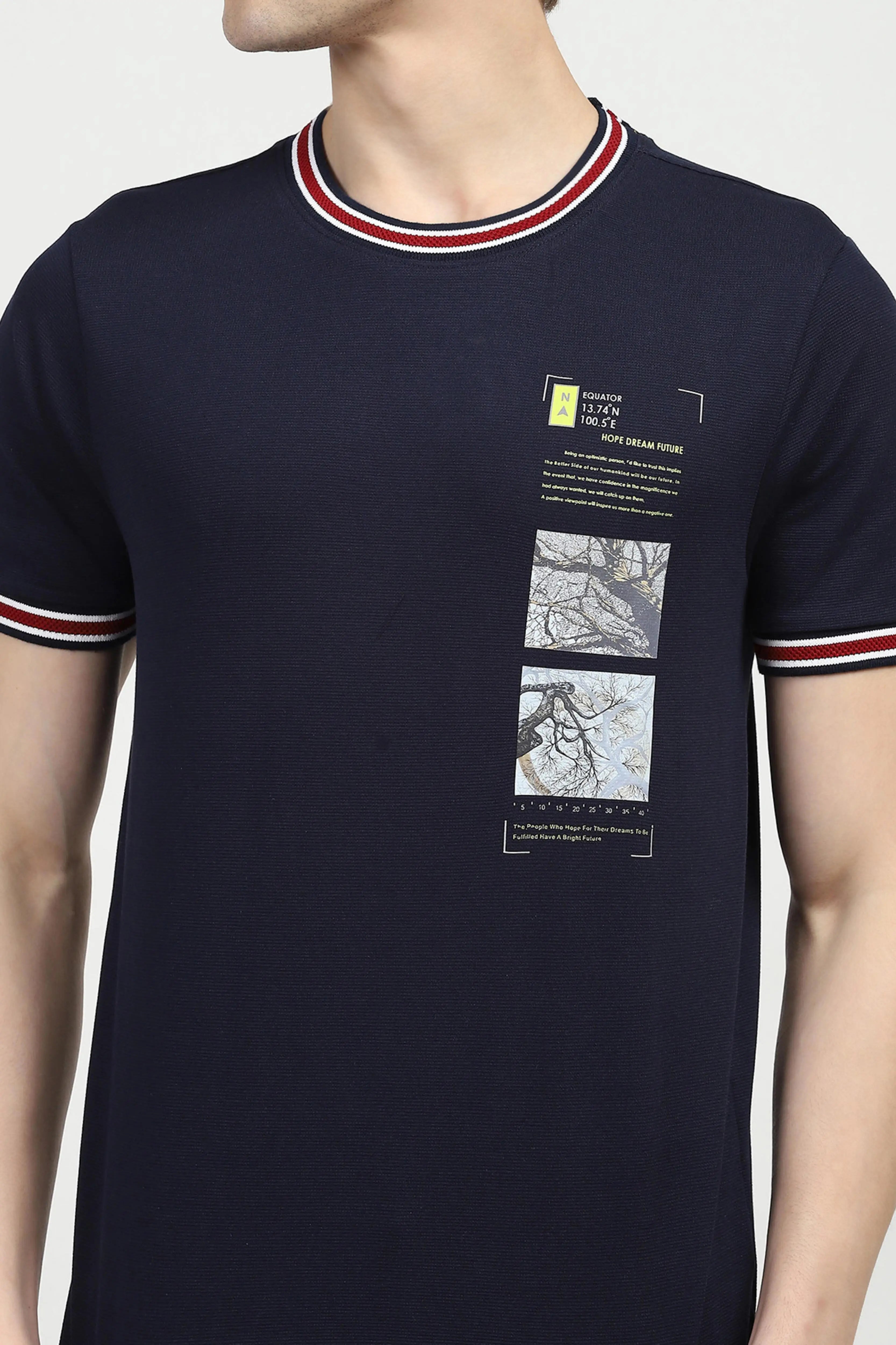 Navy Graphic Print T-shirt - Global Republic