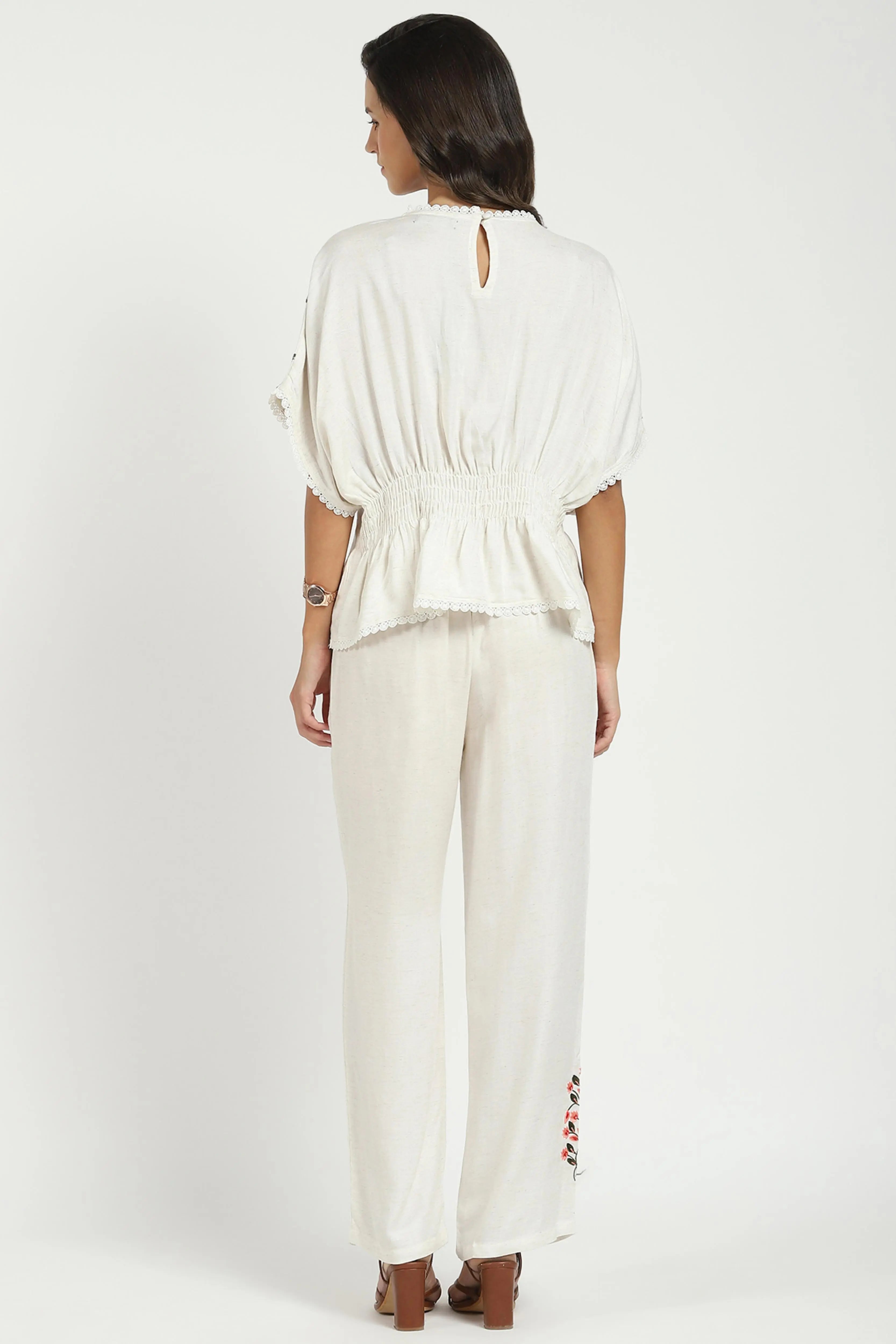 Embroidered Kaftan Sleeves Co-ord Set - Global Republic