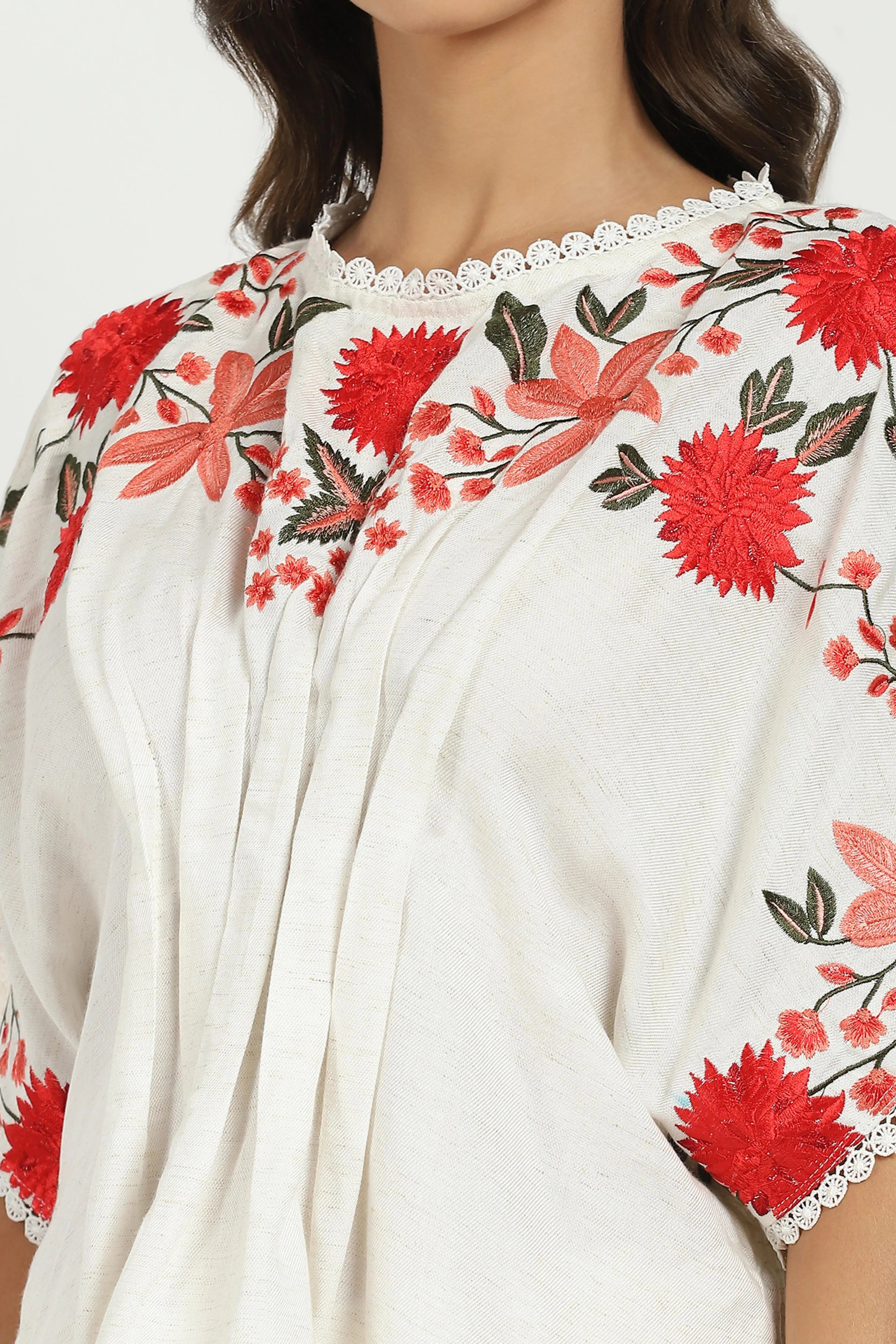 Embroidered Kaftan Sleeves Co-ord Set - Global Republic