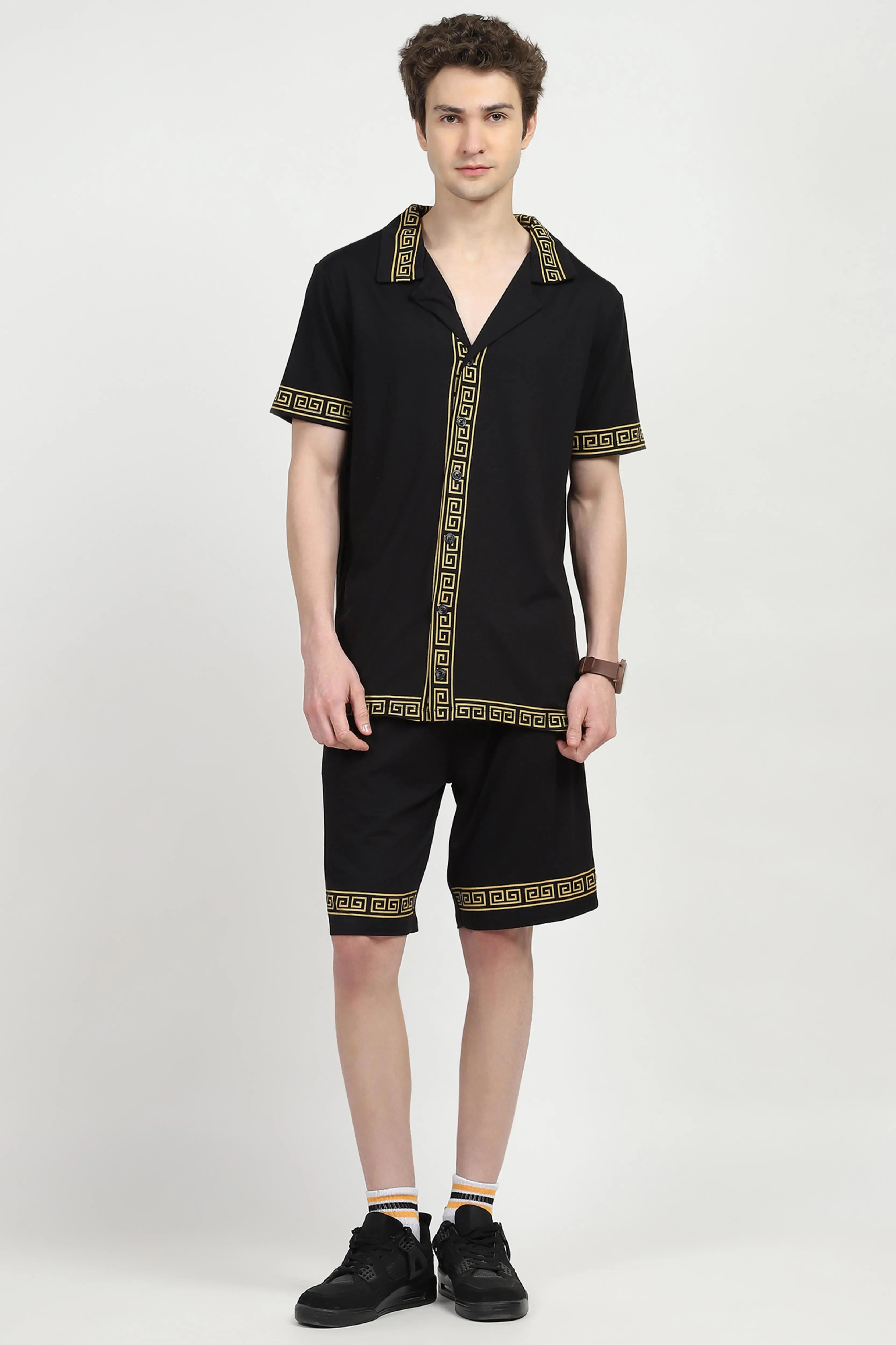 Black Printed Viscose Set - Global Republic