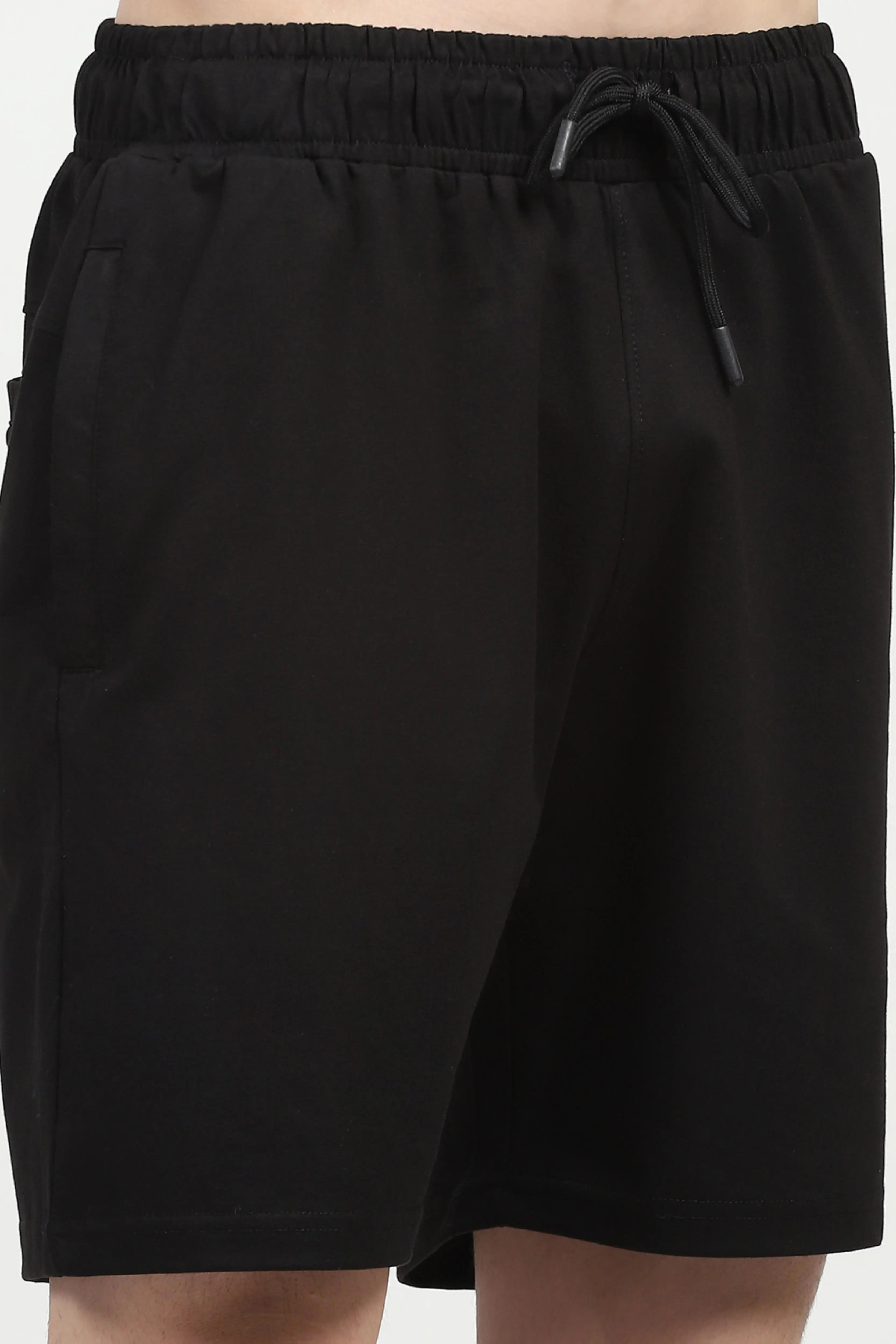 Black Cotton Shorts - Global Republic