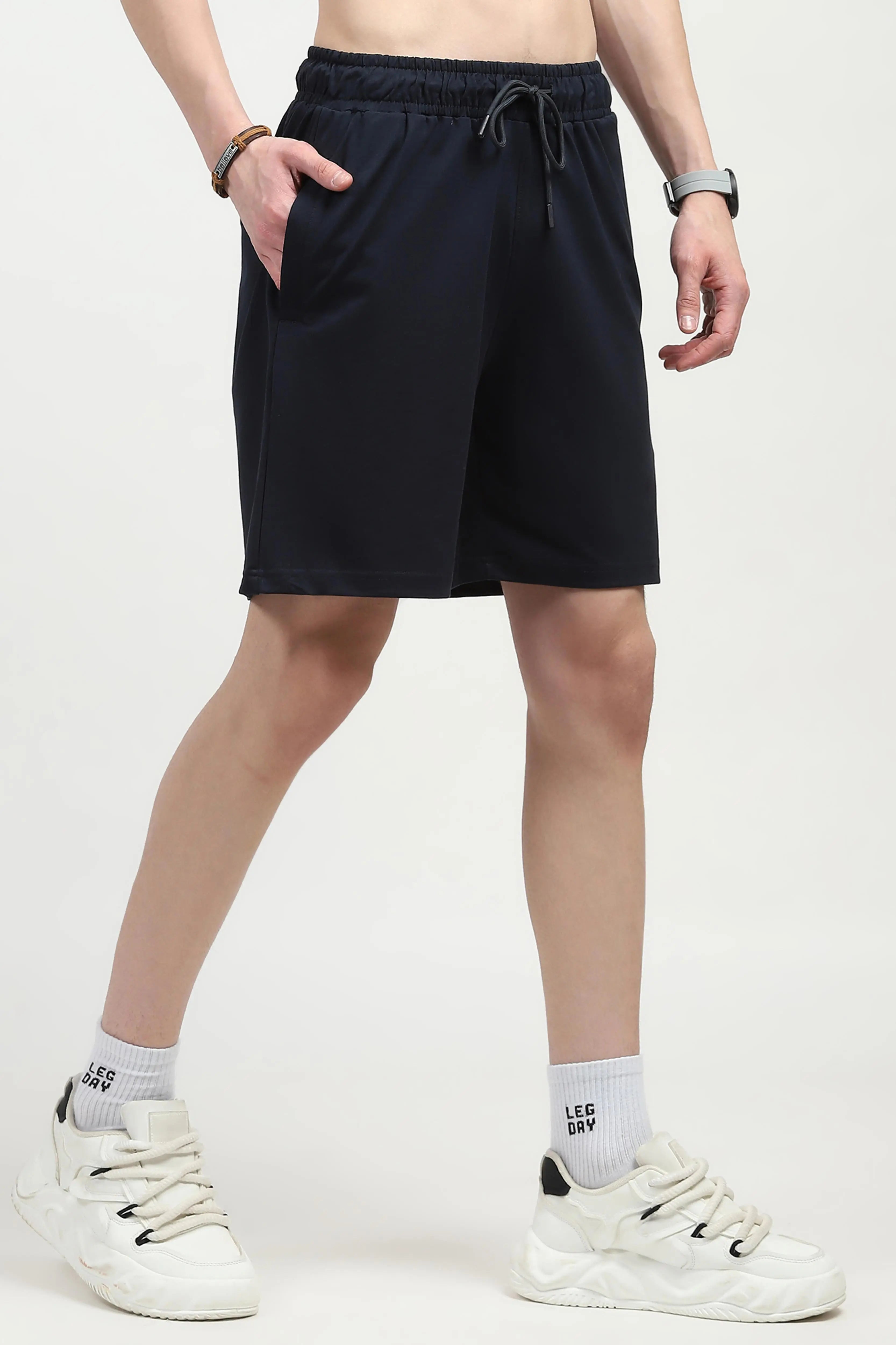 Navy Cotton Shorts - Global Republic
