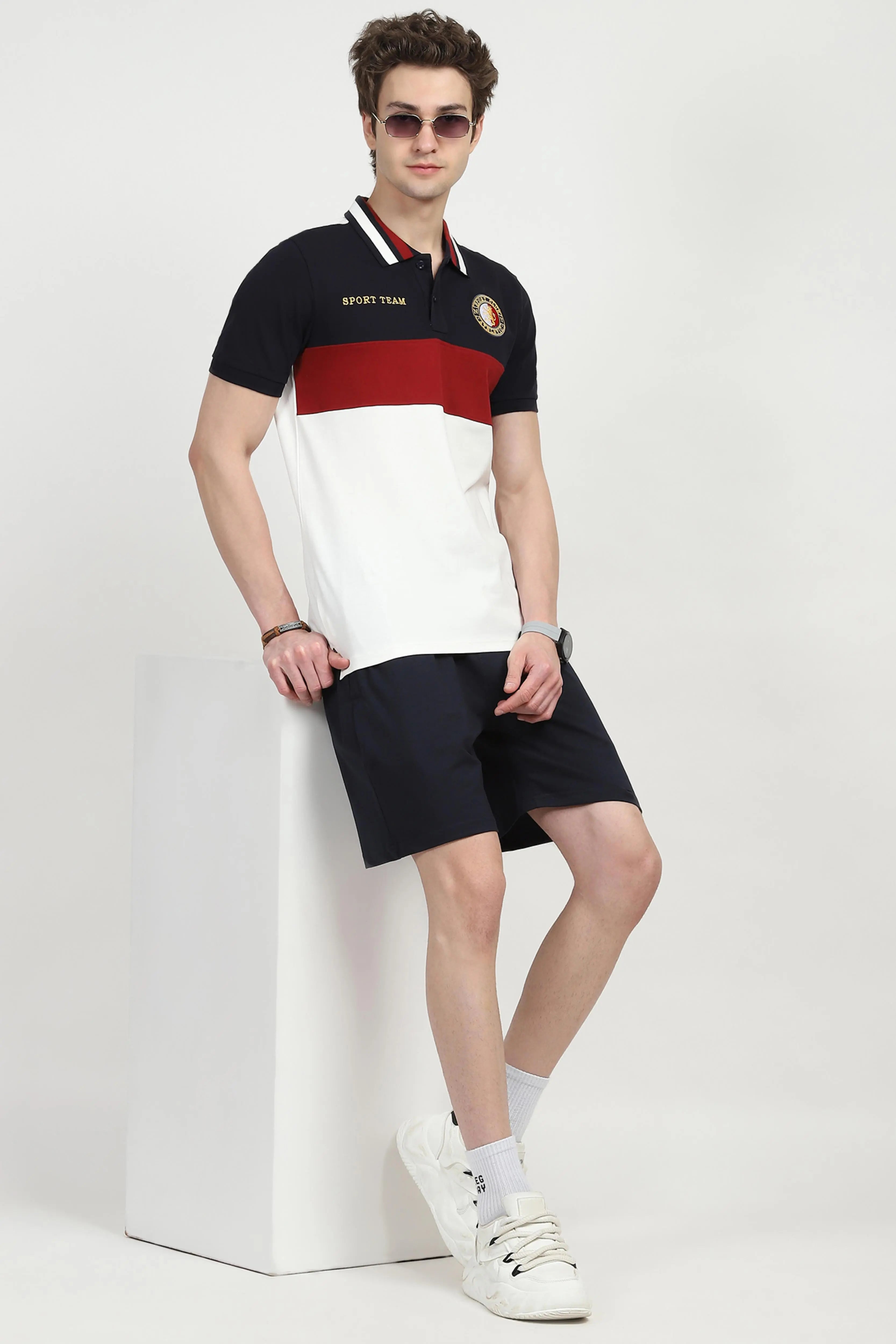 Navy Cotton Shorts - Global Republic