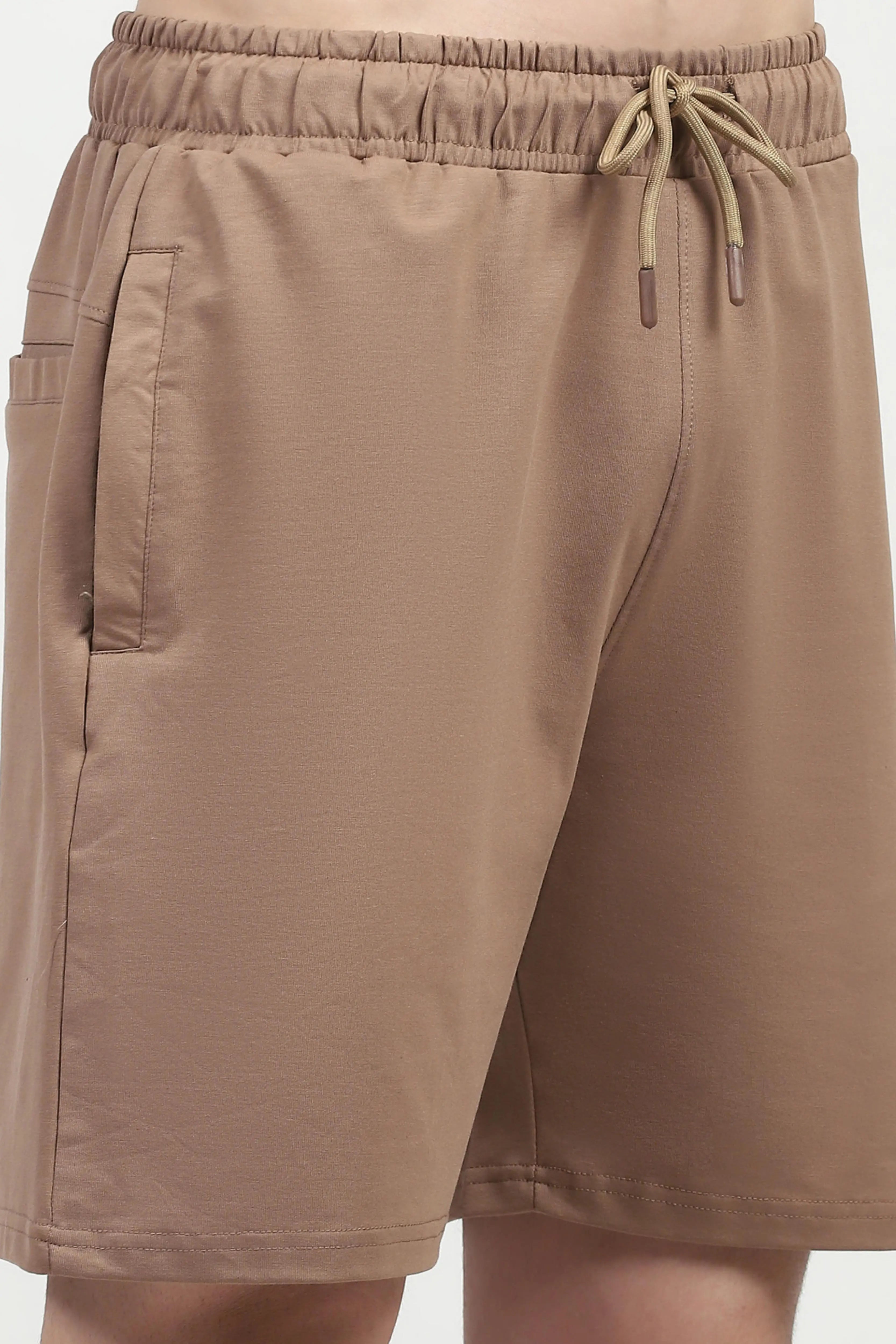 Brown Cotton Shorts - Global Republic