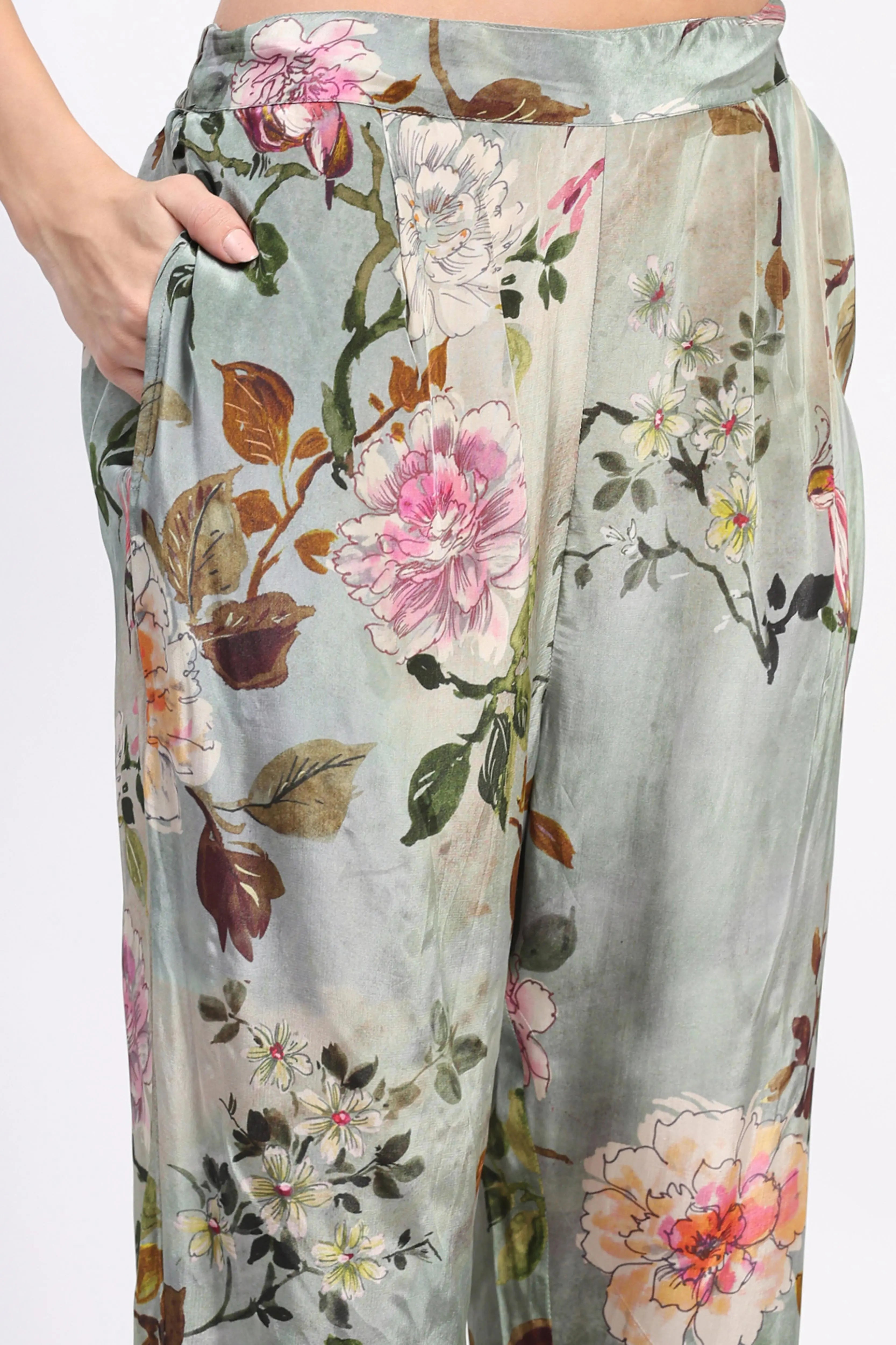 Olive Floral Beaded Collar Ethnic Set - Global Republic