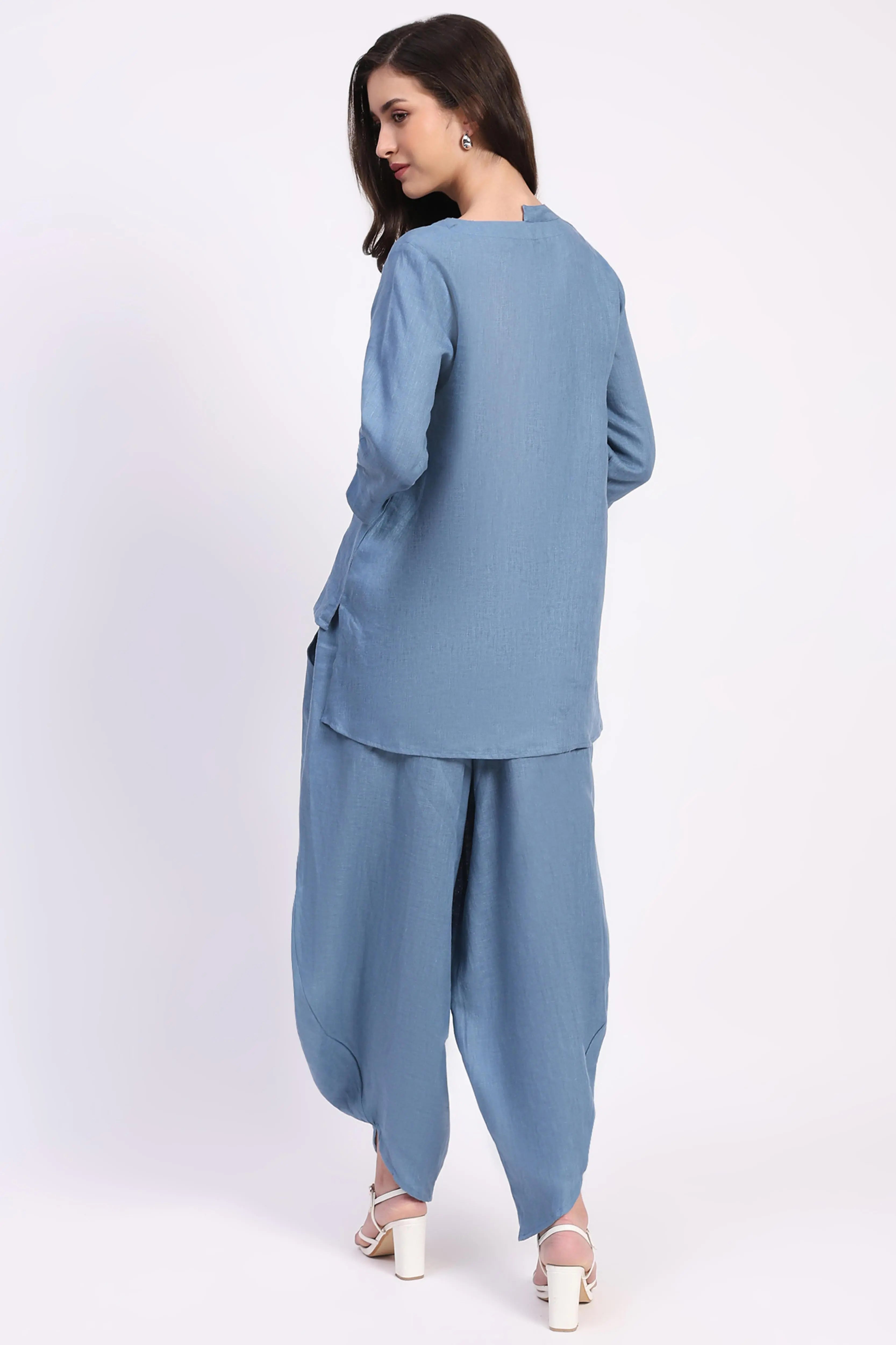 Blue Linen Co-ord Set - Global Republic