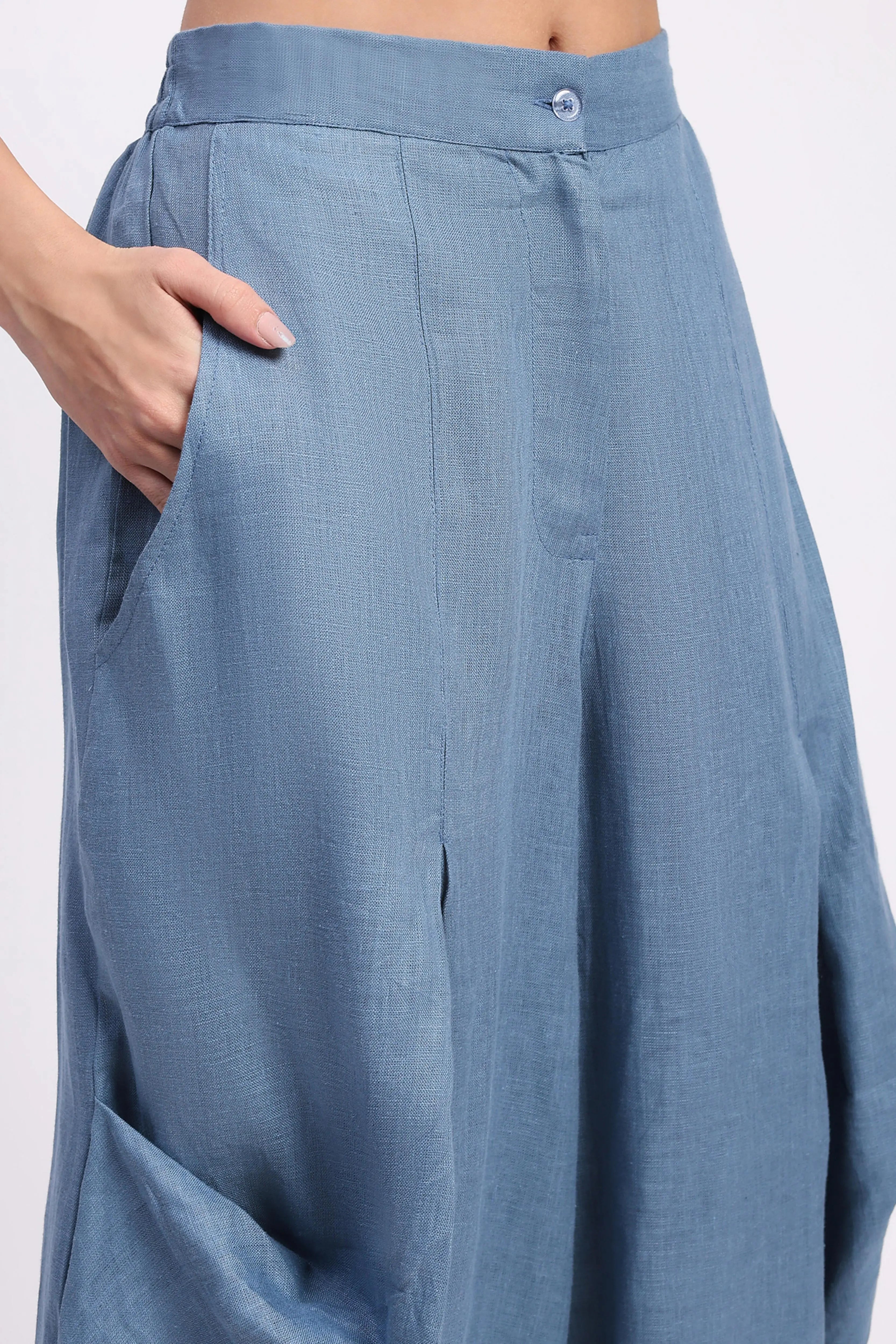 Blue Linen Co-ord Set - Global Republic