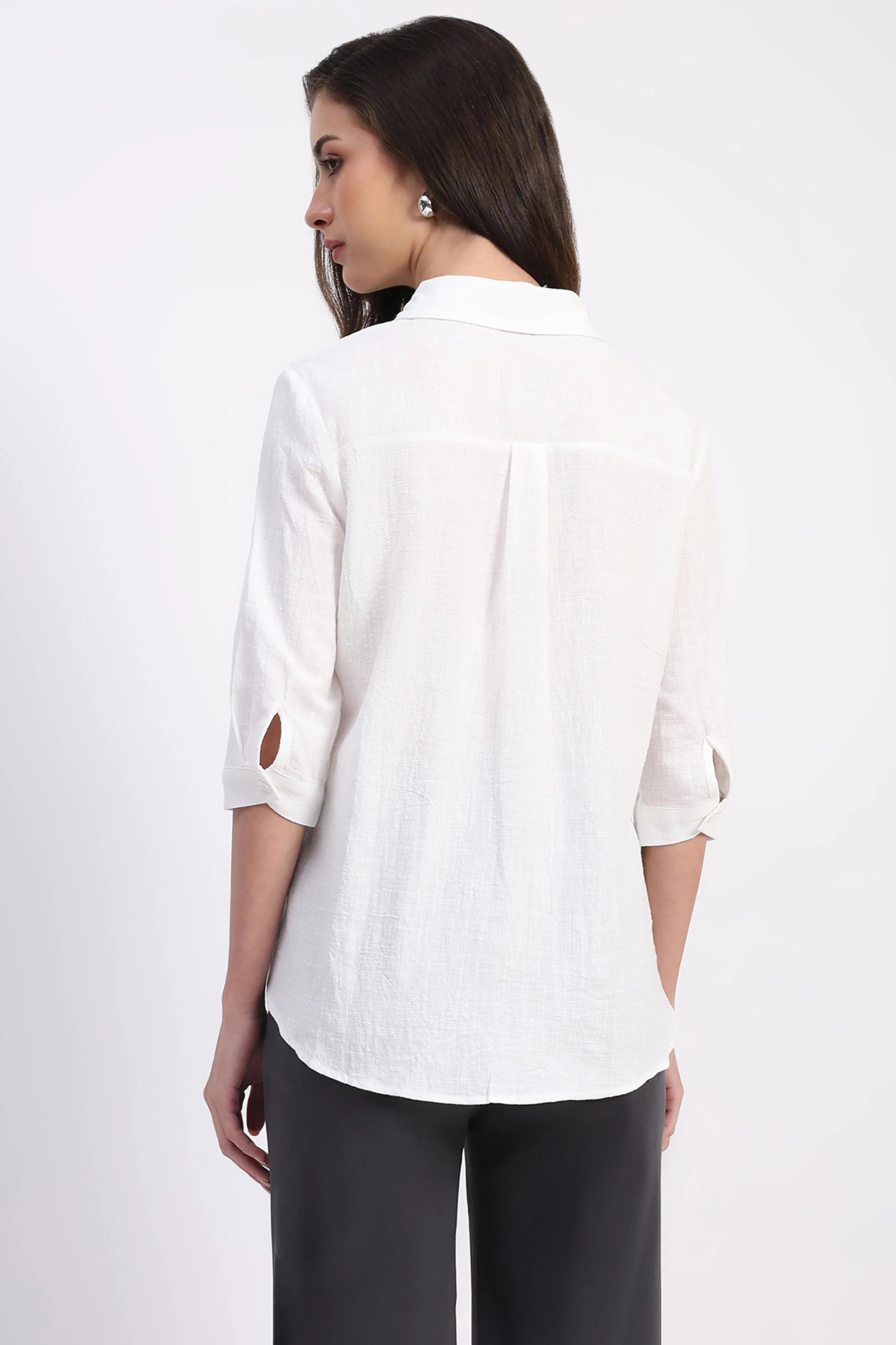 White Koala Embroidered  Cotton Shirt - Global Republic