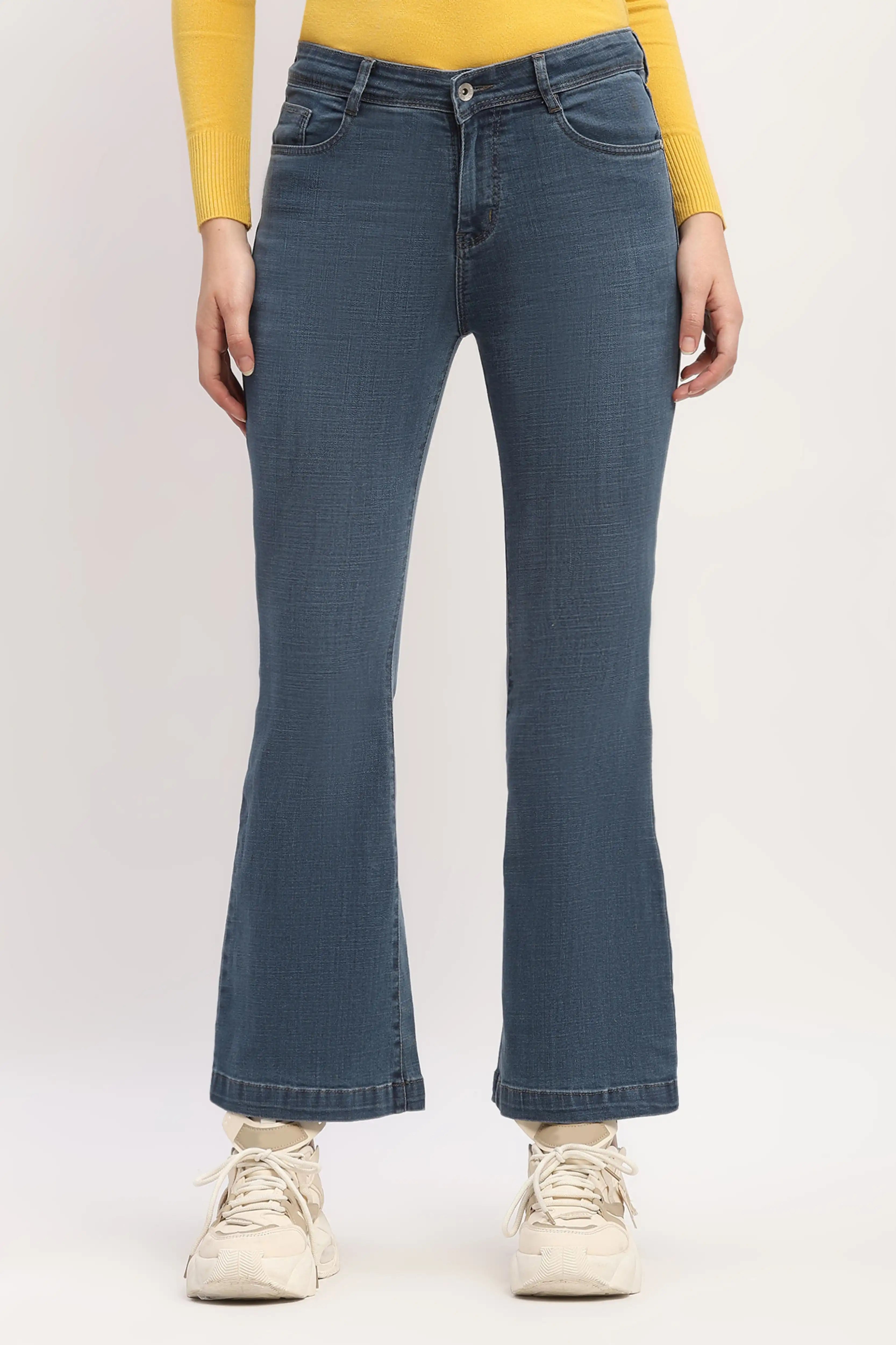 Blue Bootcut Jeans