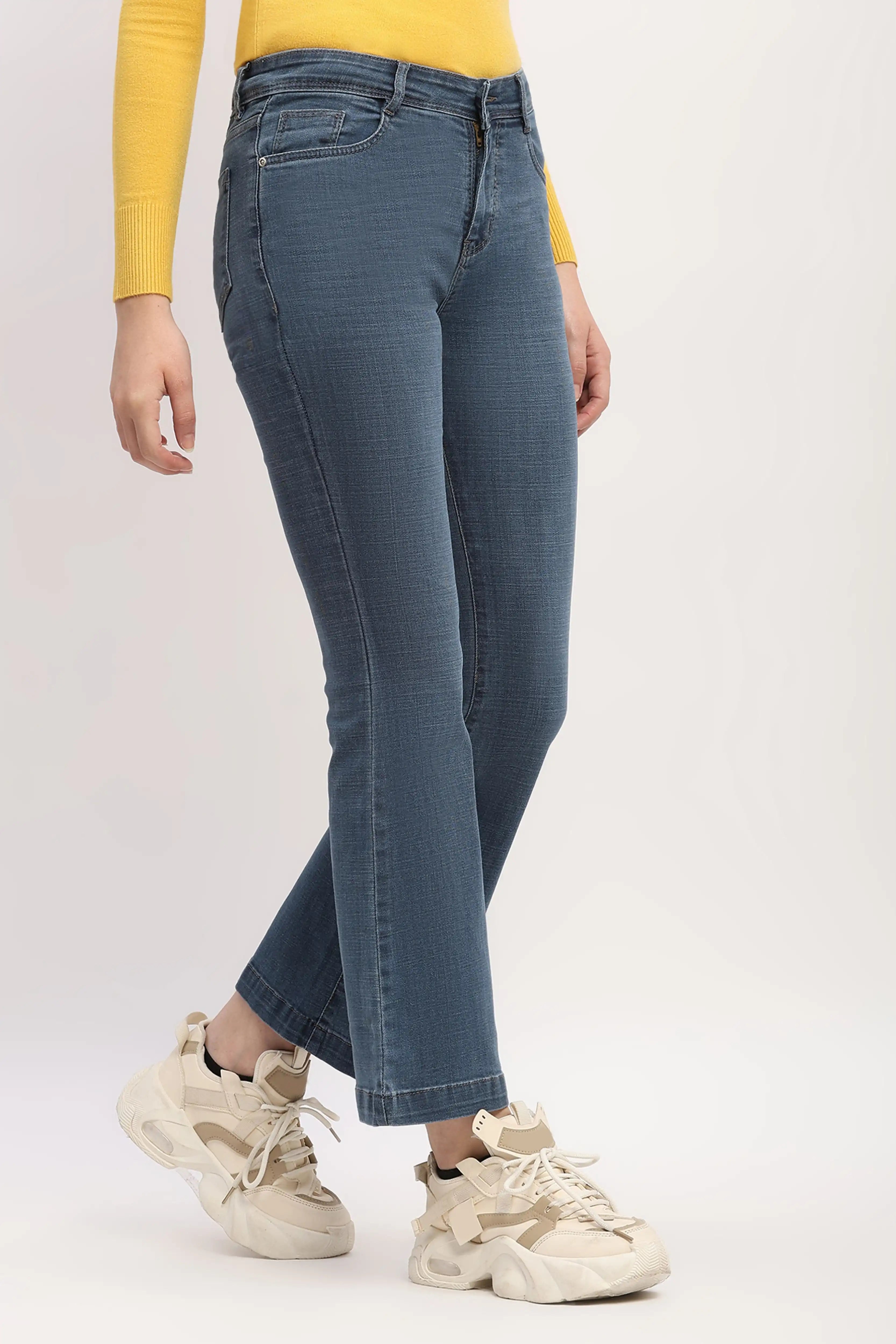 Blue Bootcut Jeans