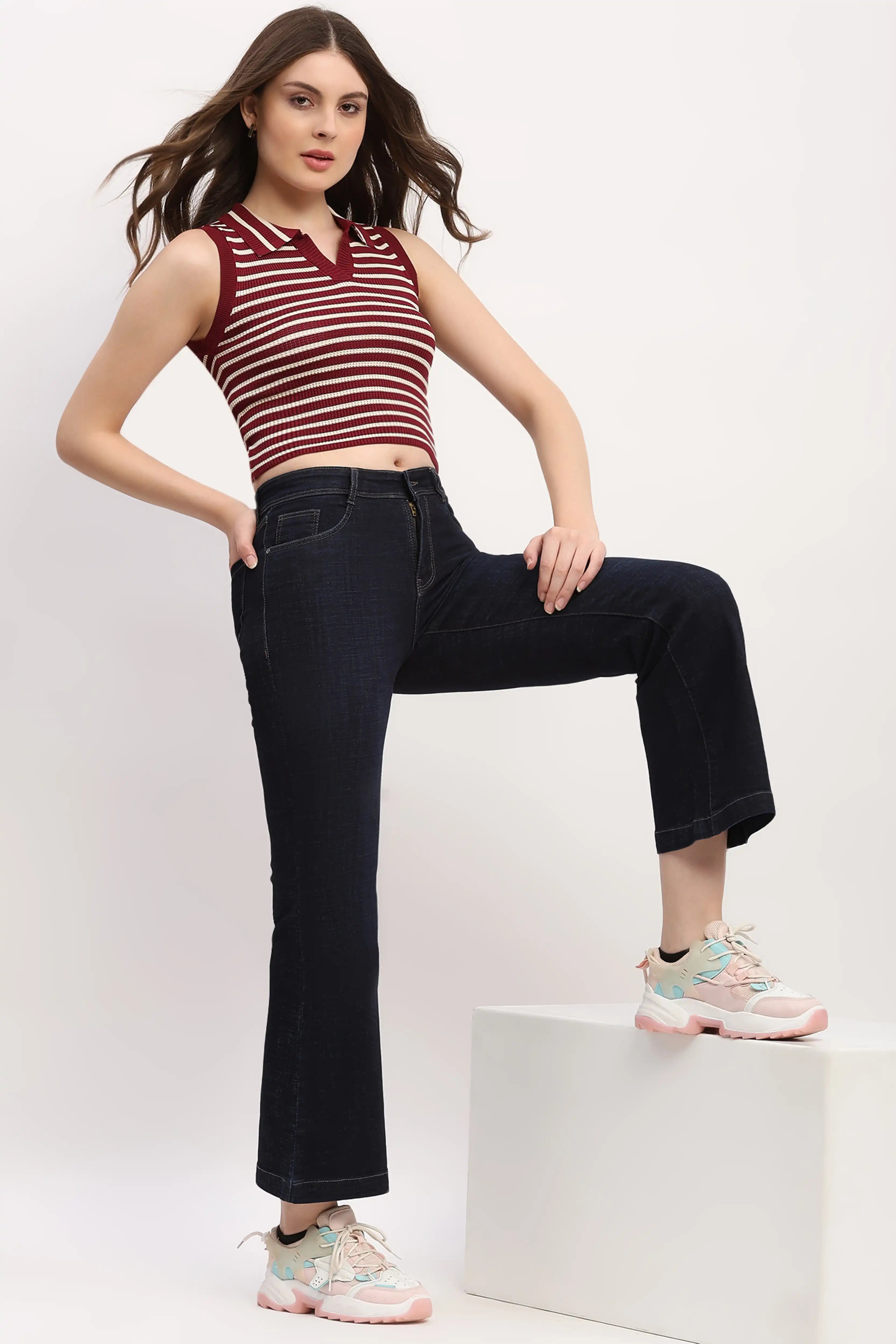 Dark Blue Bootcut Jeans