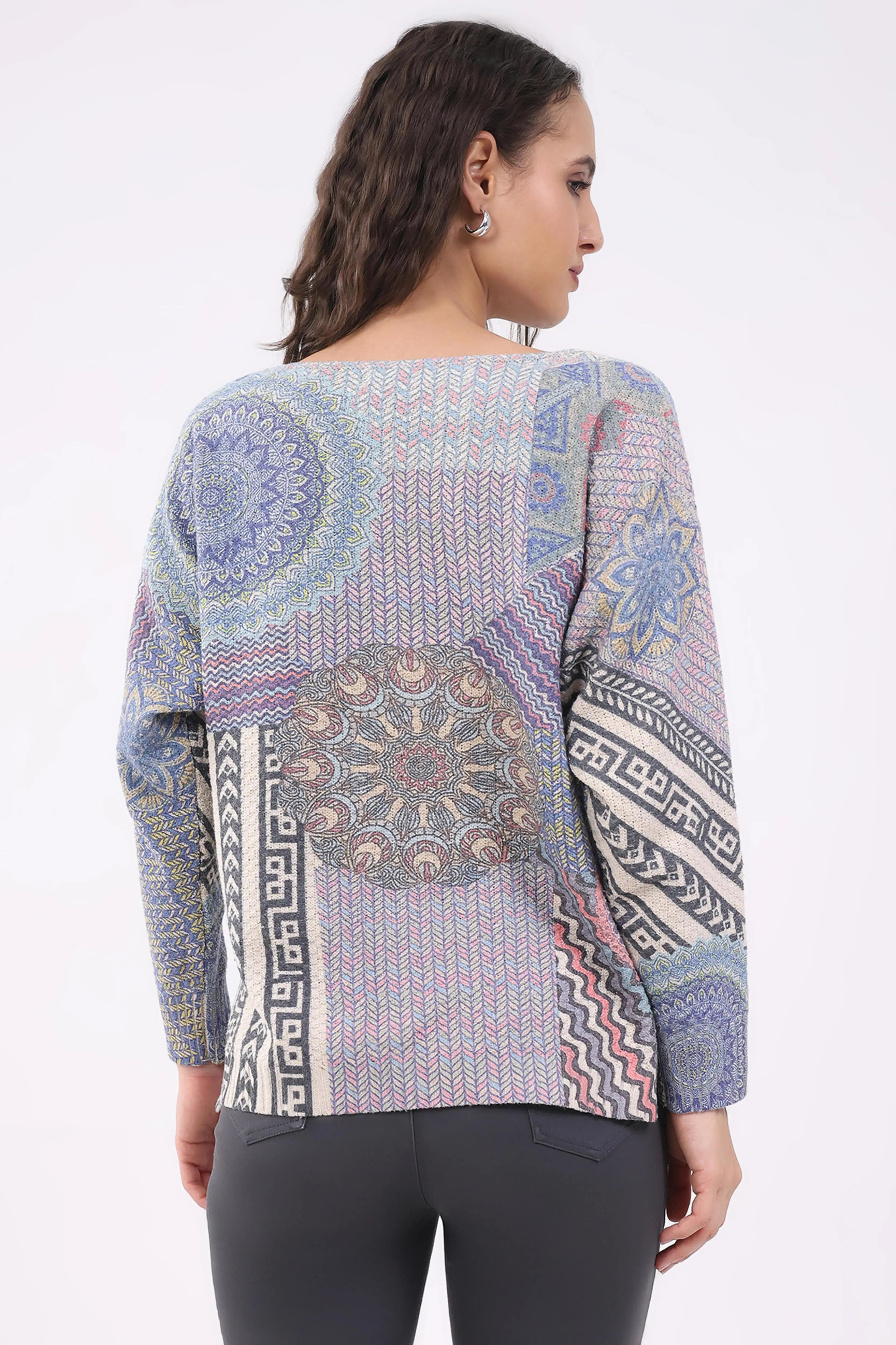 Multicolour Printed Cotton Pullover - Global Republic