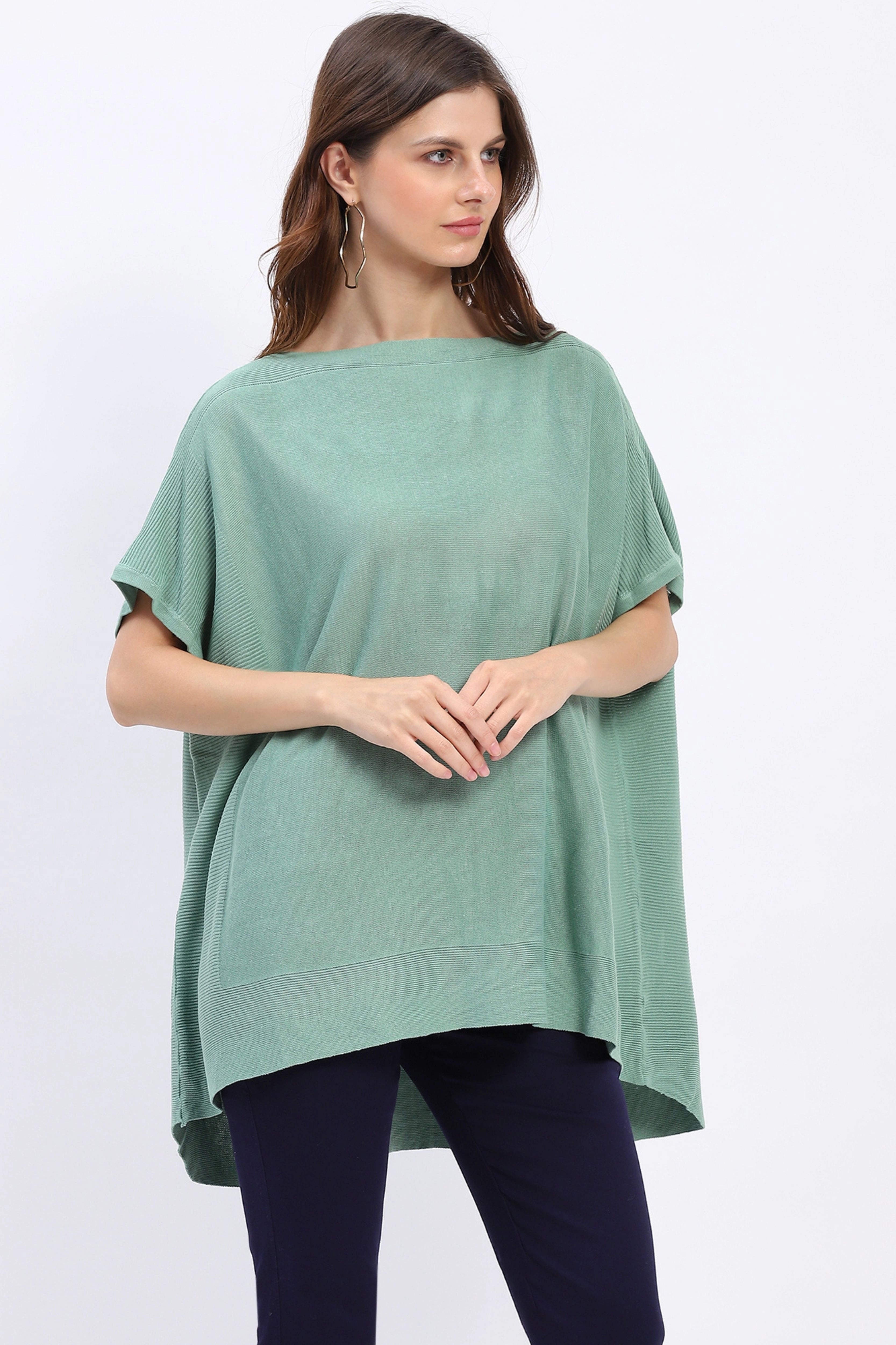 Kaftan-Style Cotton-Blend Top