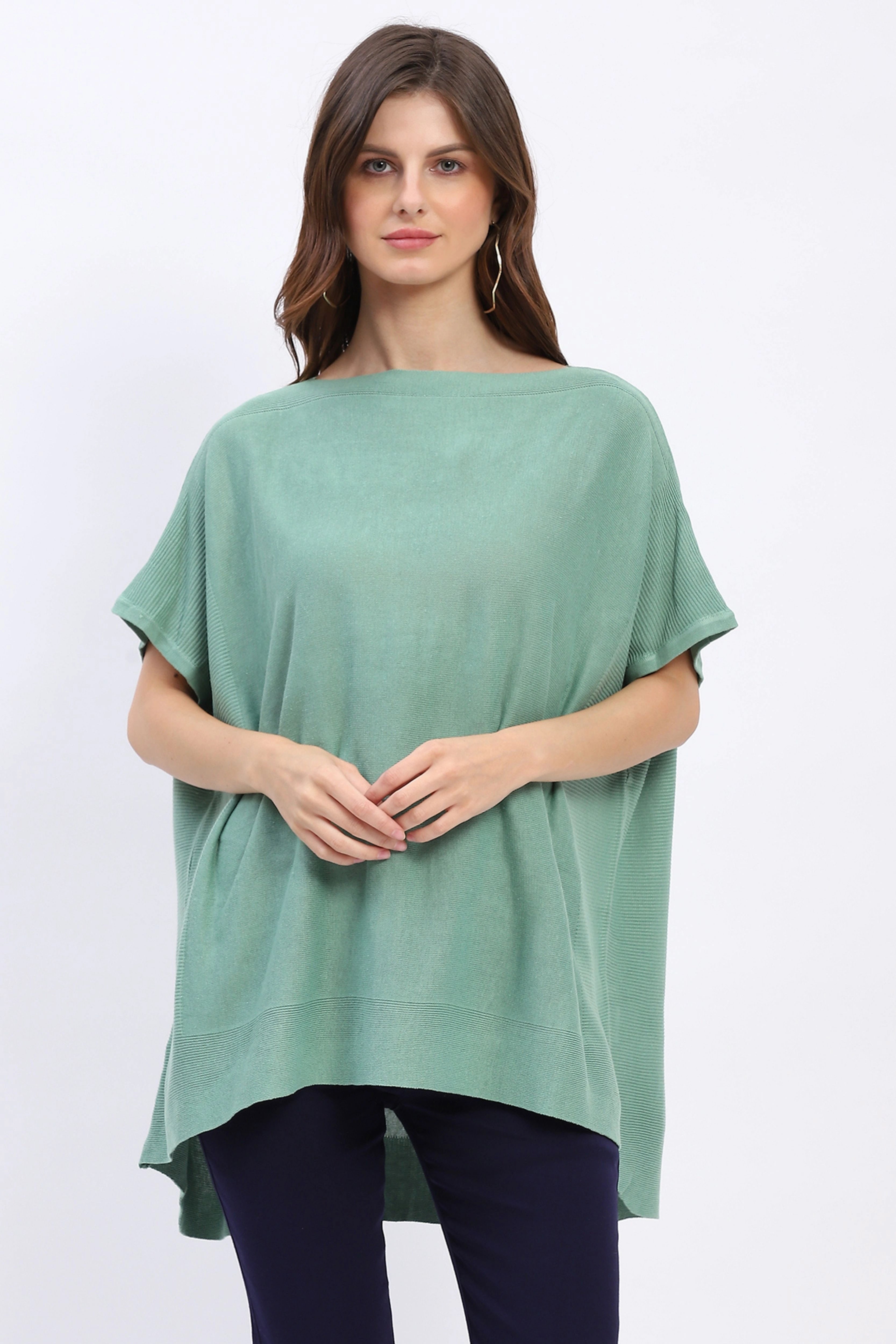 Kaftan-Style Cotton-Blend Top