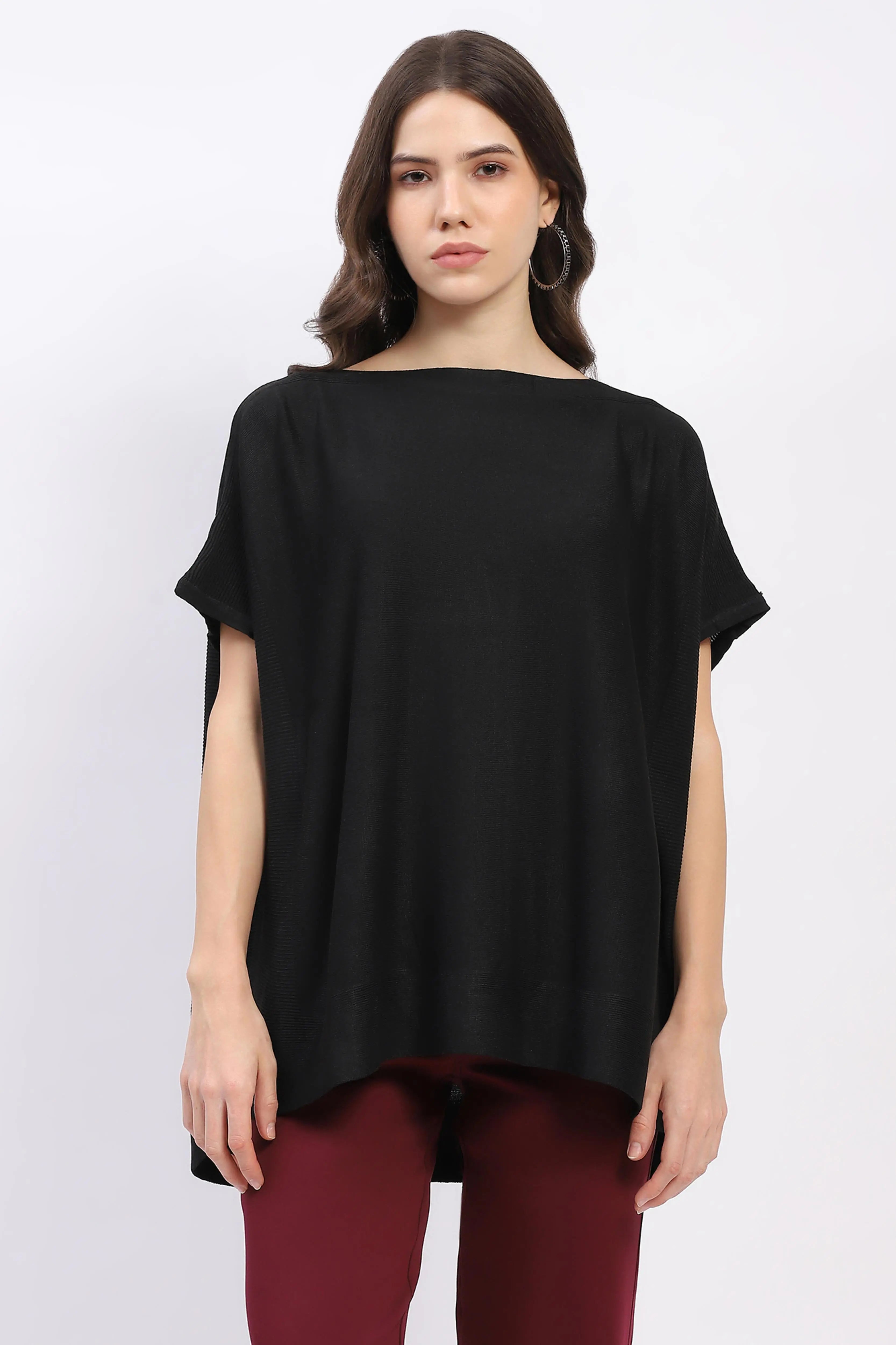 Kaftan-Style Cotton-Blend Top - Global Republic