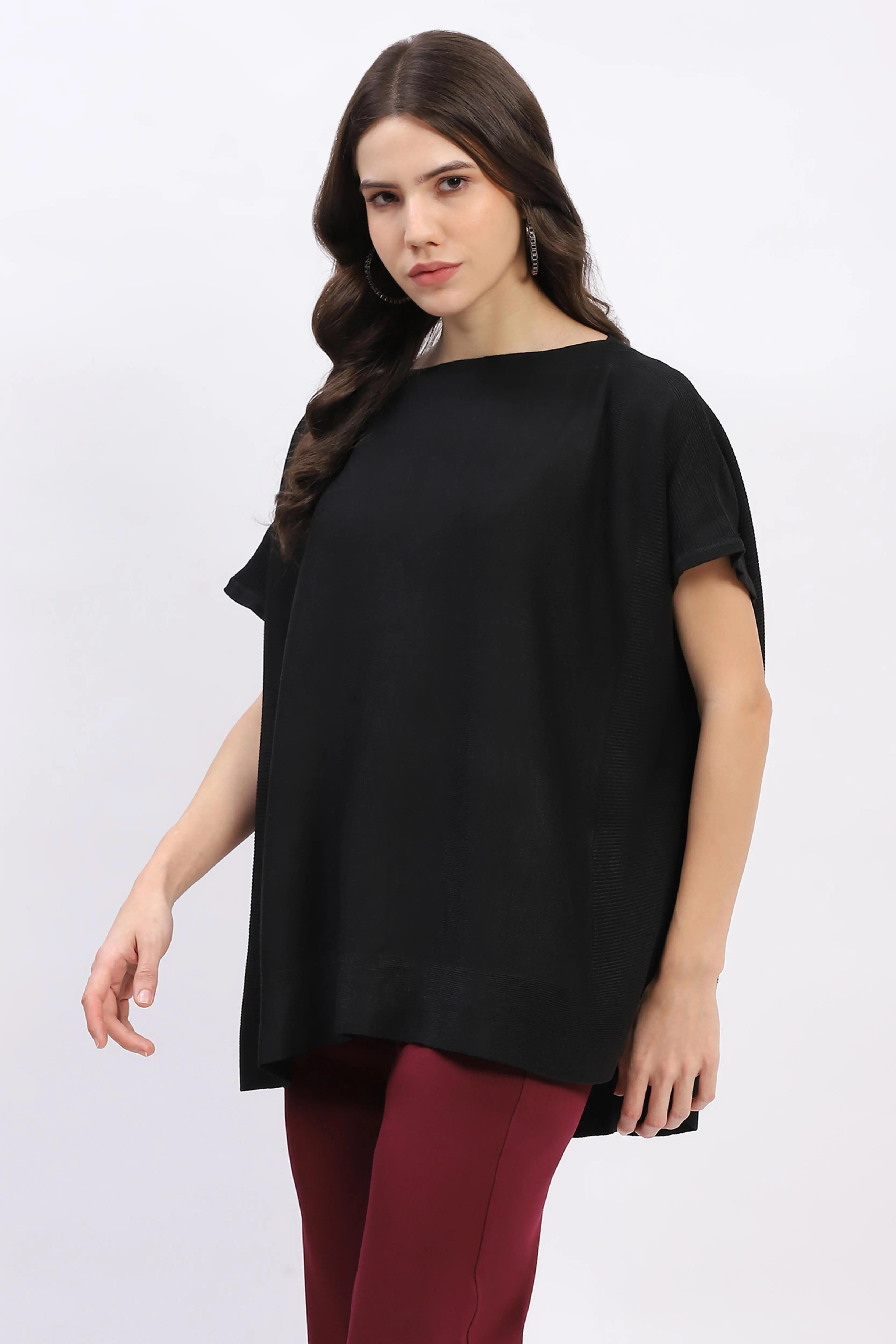 Kaftan-Style Cotton-Blend Top - Global Republic