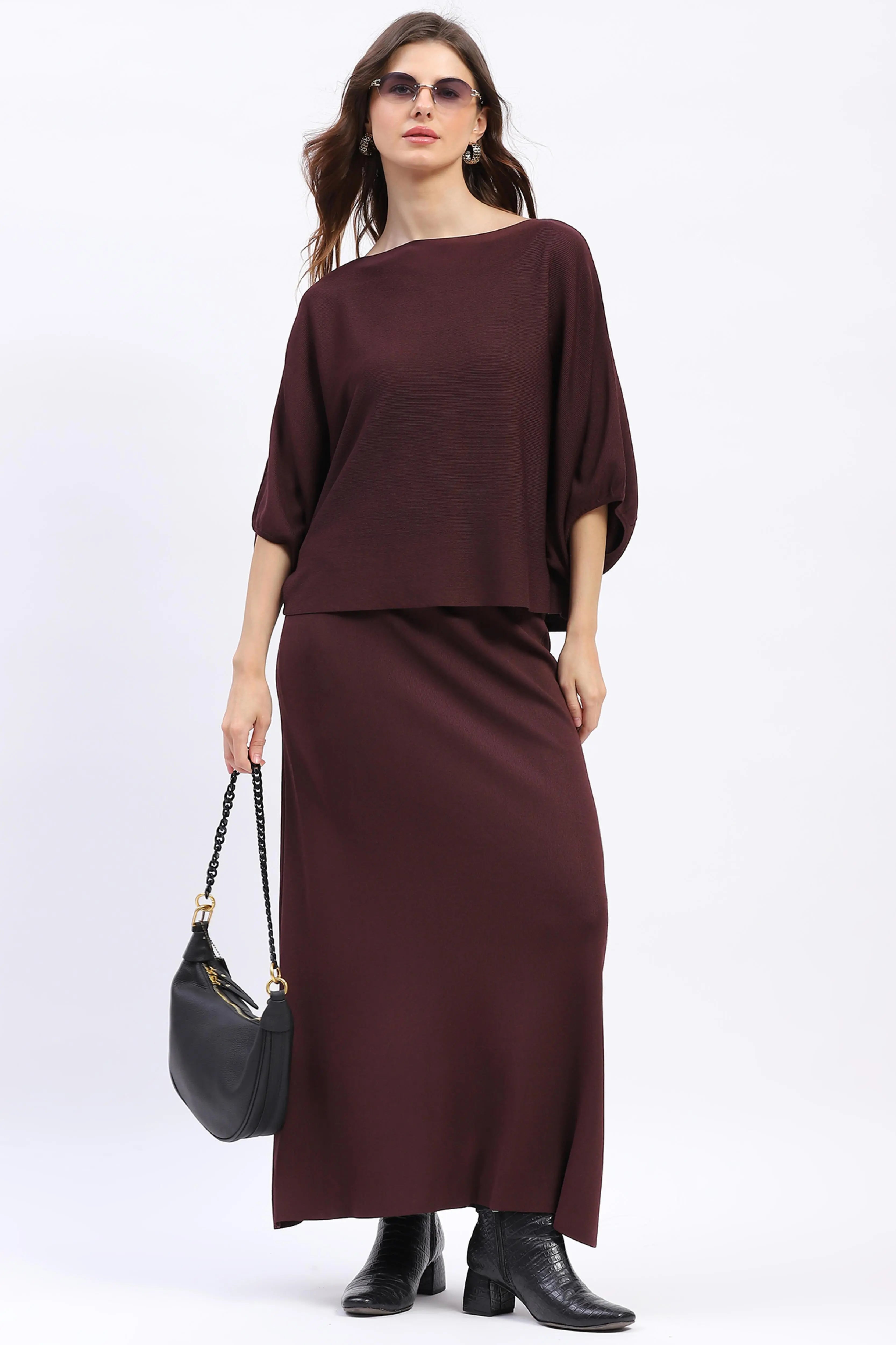 Knit Top & Maxi Skirt Co-ord Set