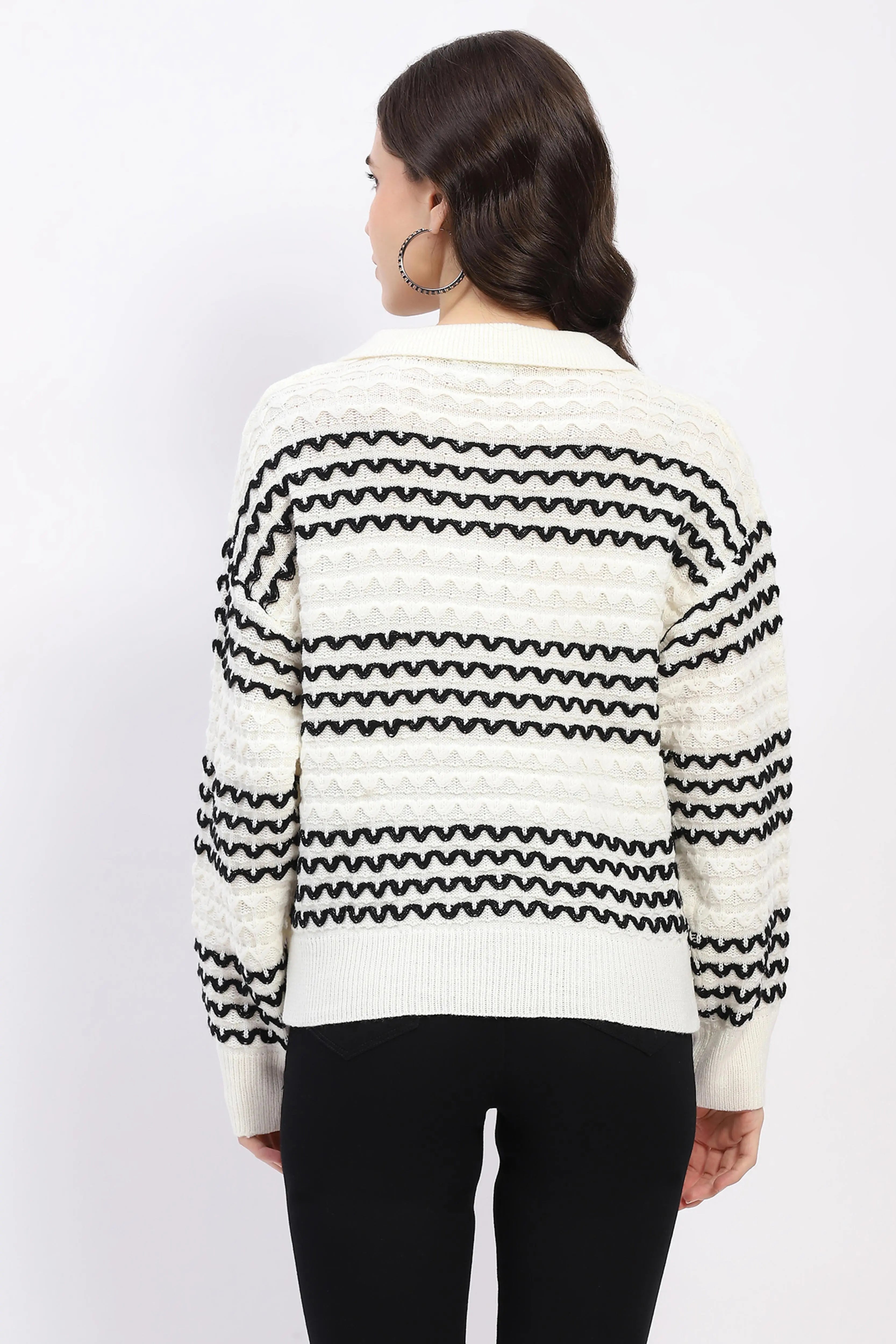 Classic Collar Knit Pullover - Global Republic