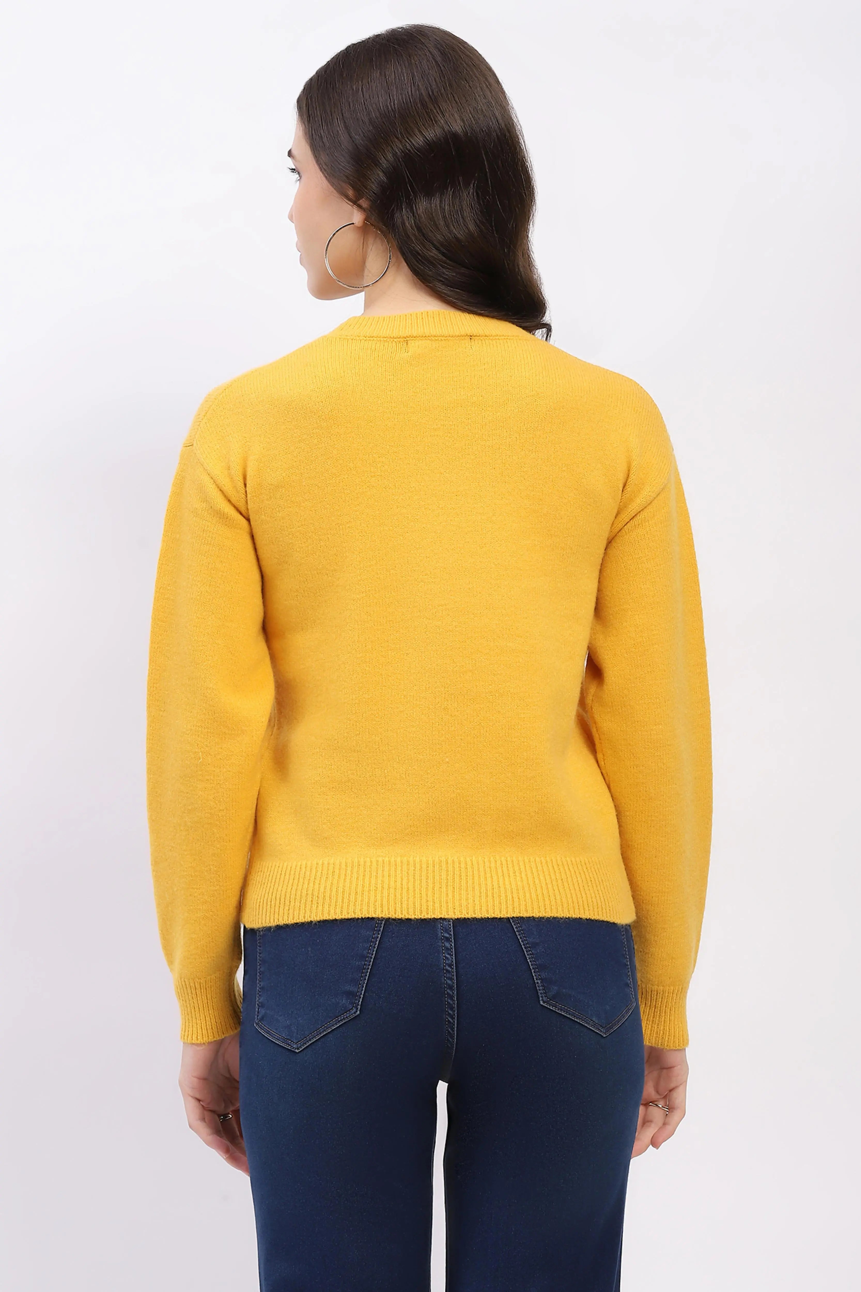 Floral Embellished Winter Pullover - Global Republic