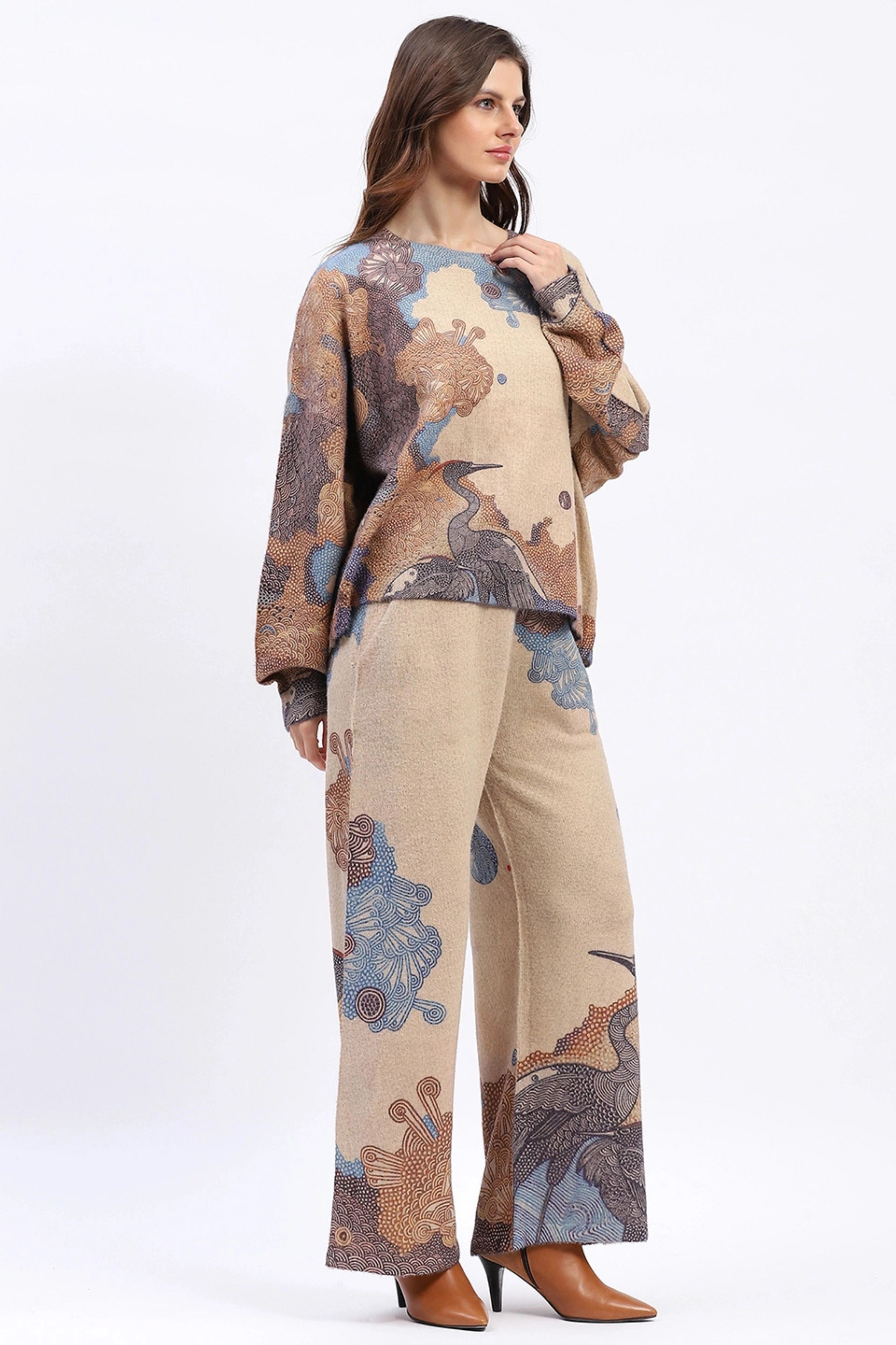 Abstract Print Loose-Fit Co-ord Set - Global Republic