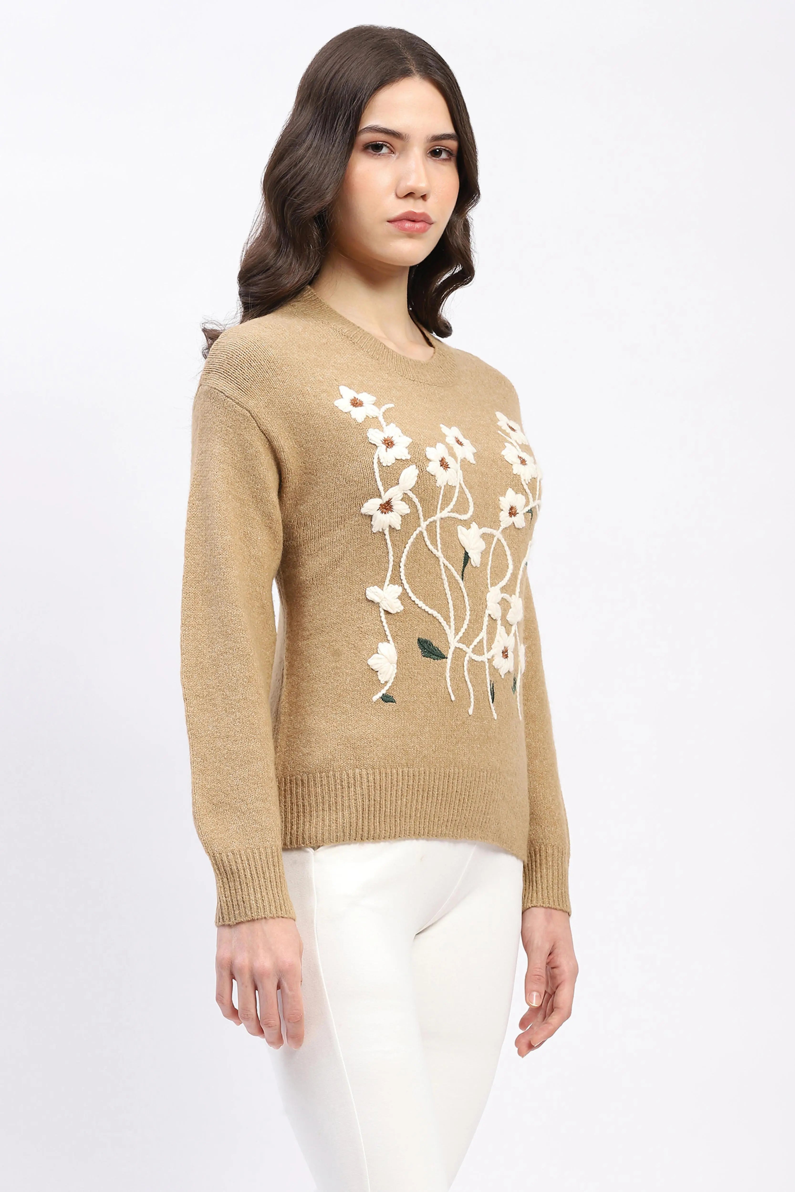 Floral Embroidered Pullover - Global Republic