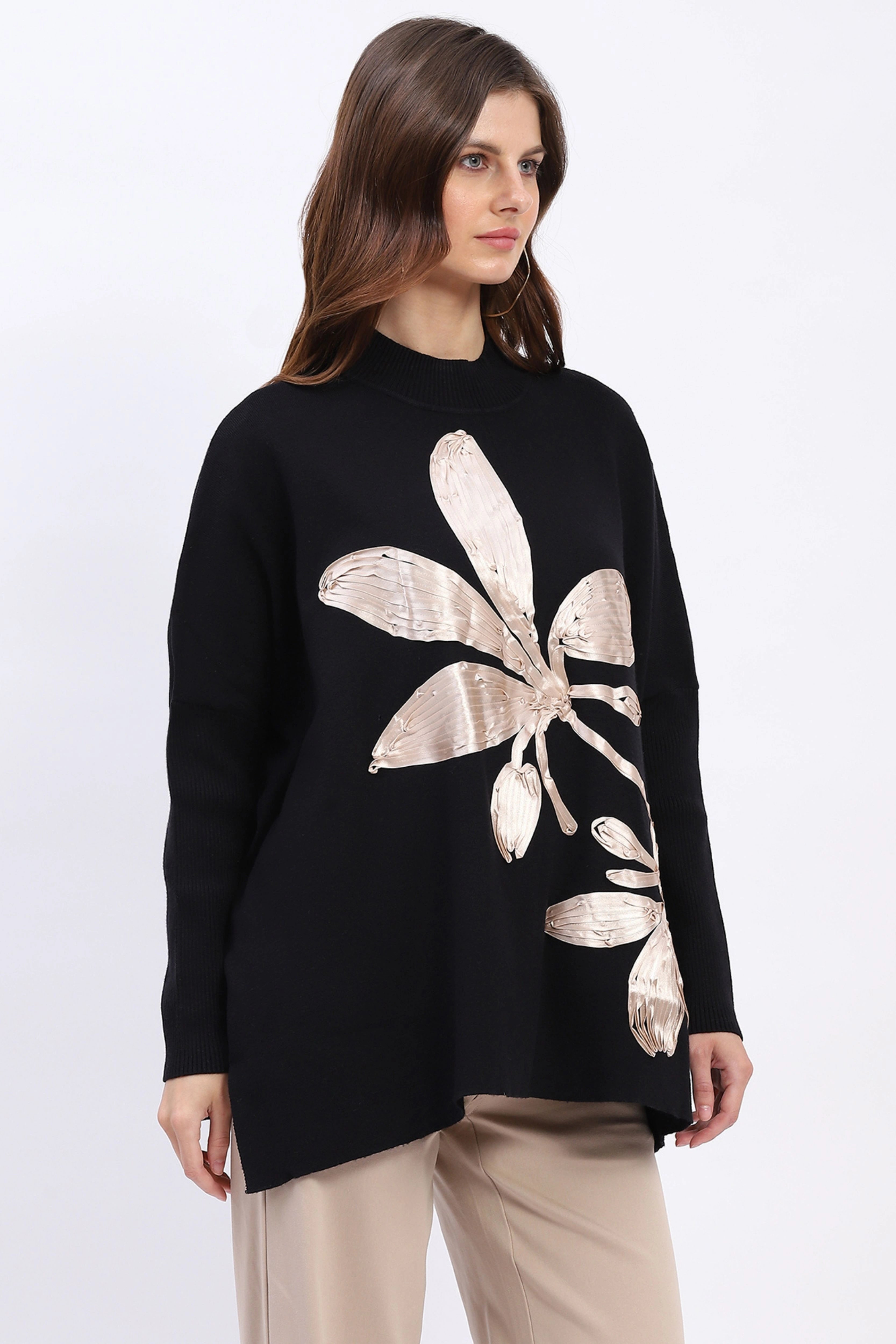 Oversized Ribbon Detail Pullover - Global Republic