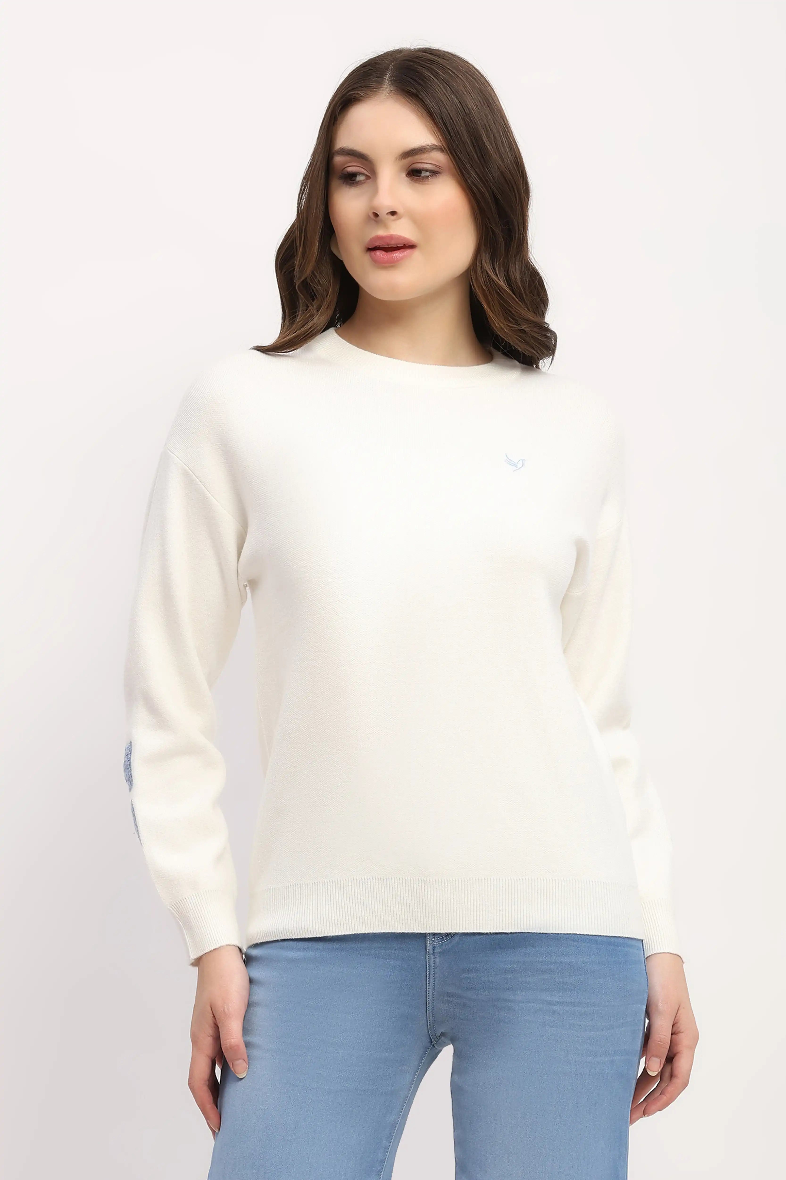 Embroidered Back Pullover