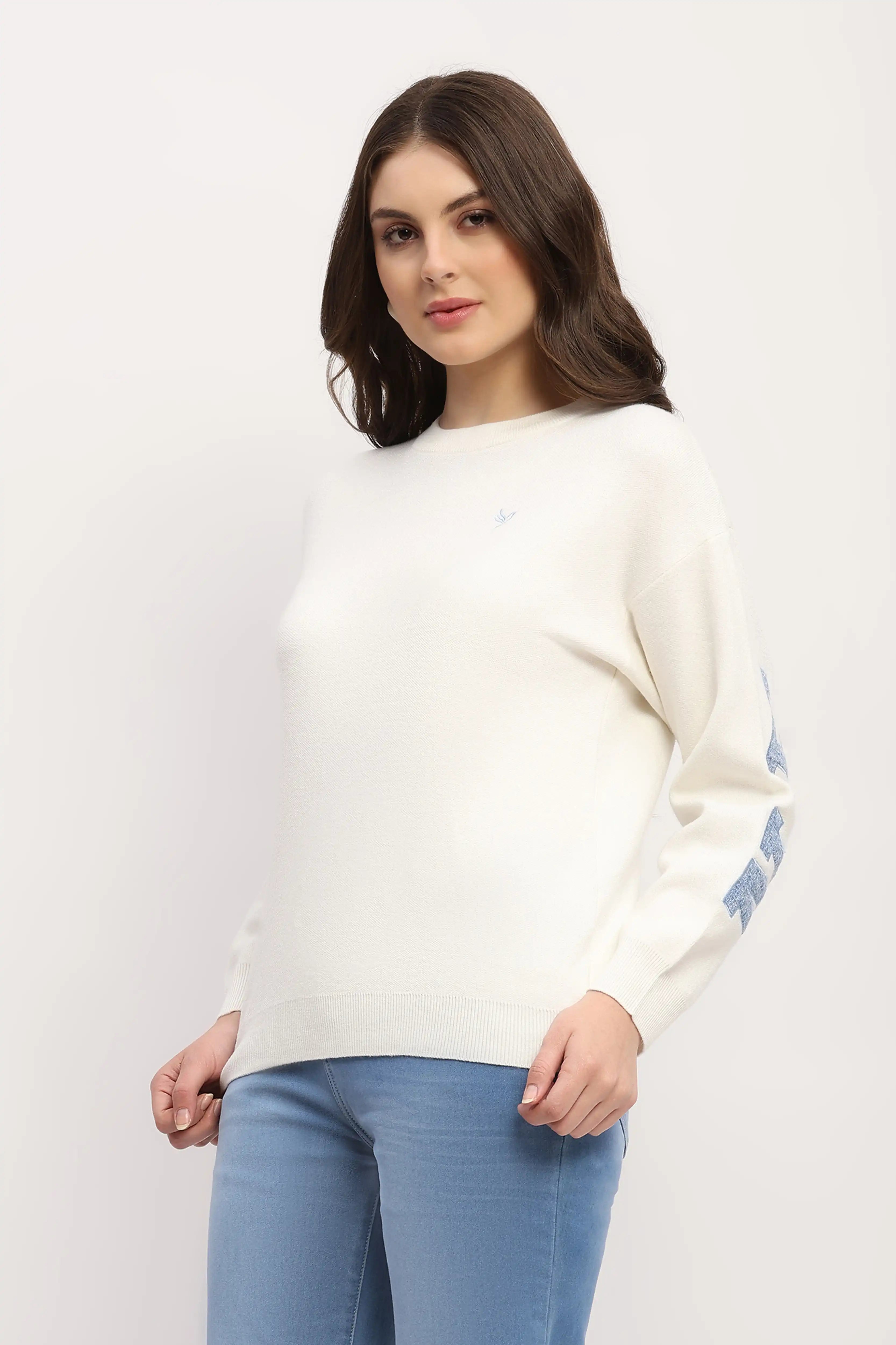 Embroidered Back Pullover