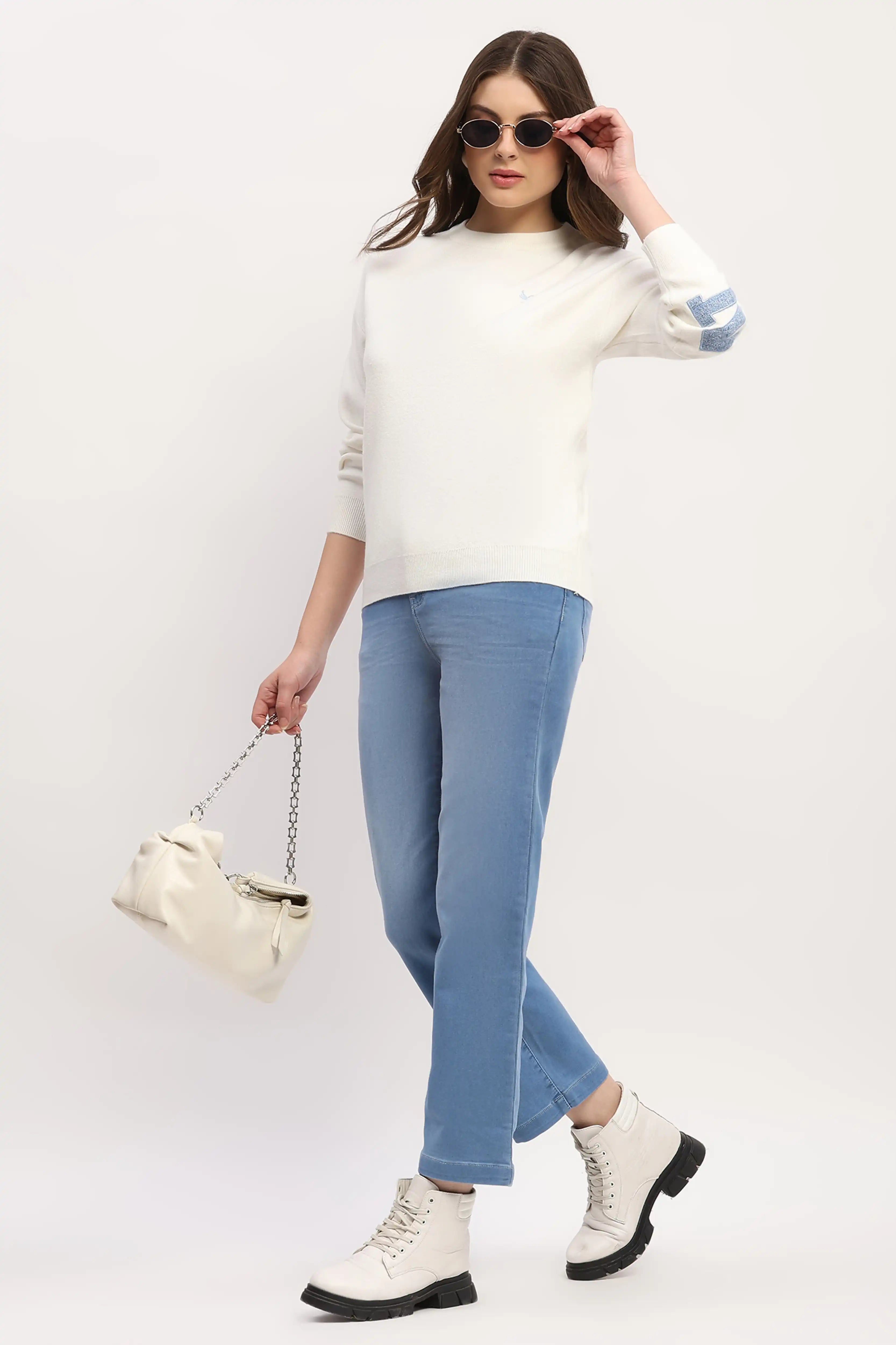 Embroidered Back Pullover