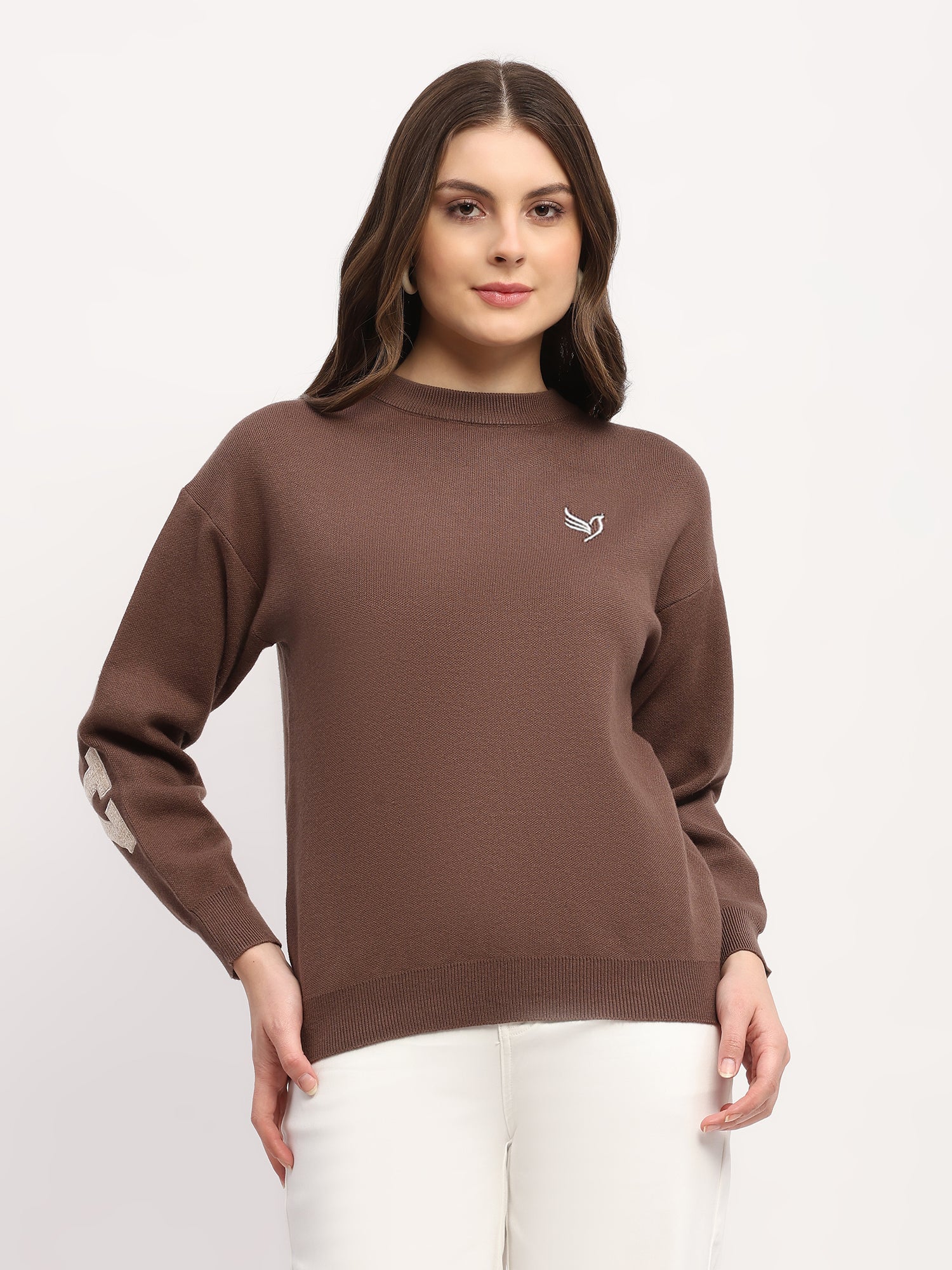 Embroidered Back Pullover