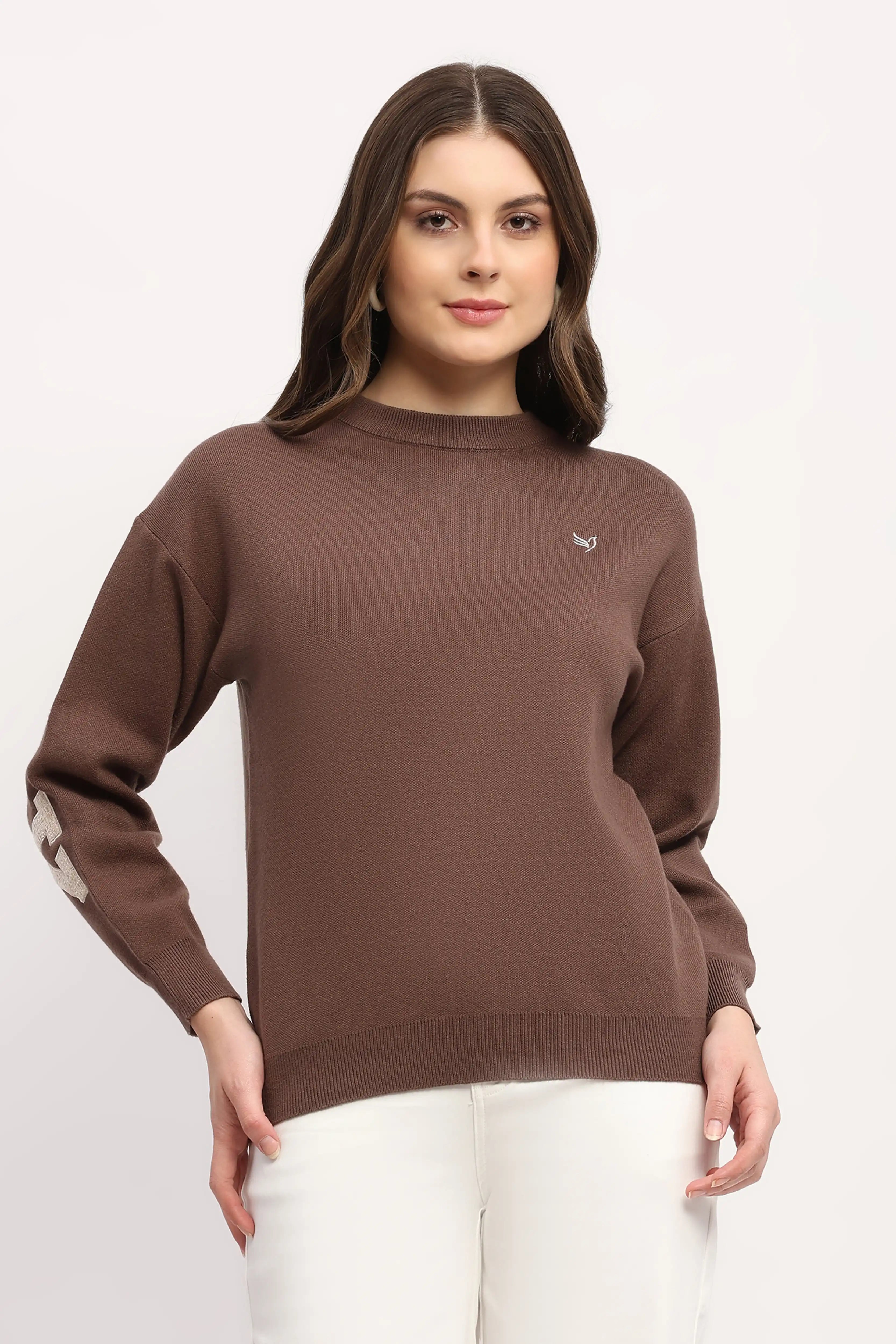 Embroidered Back Pullover
