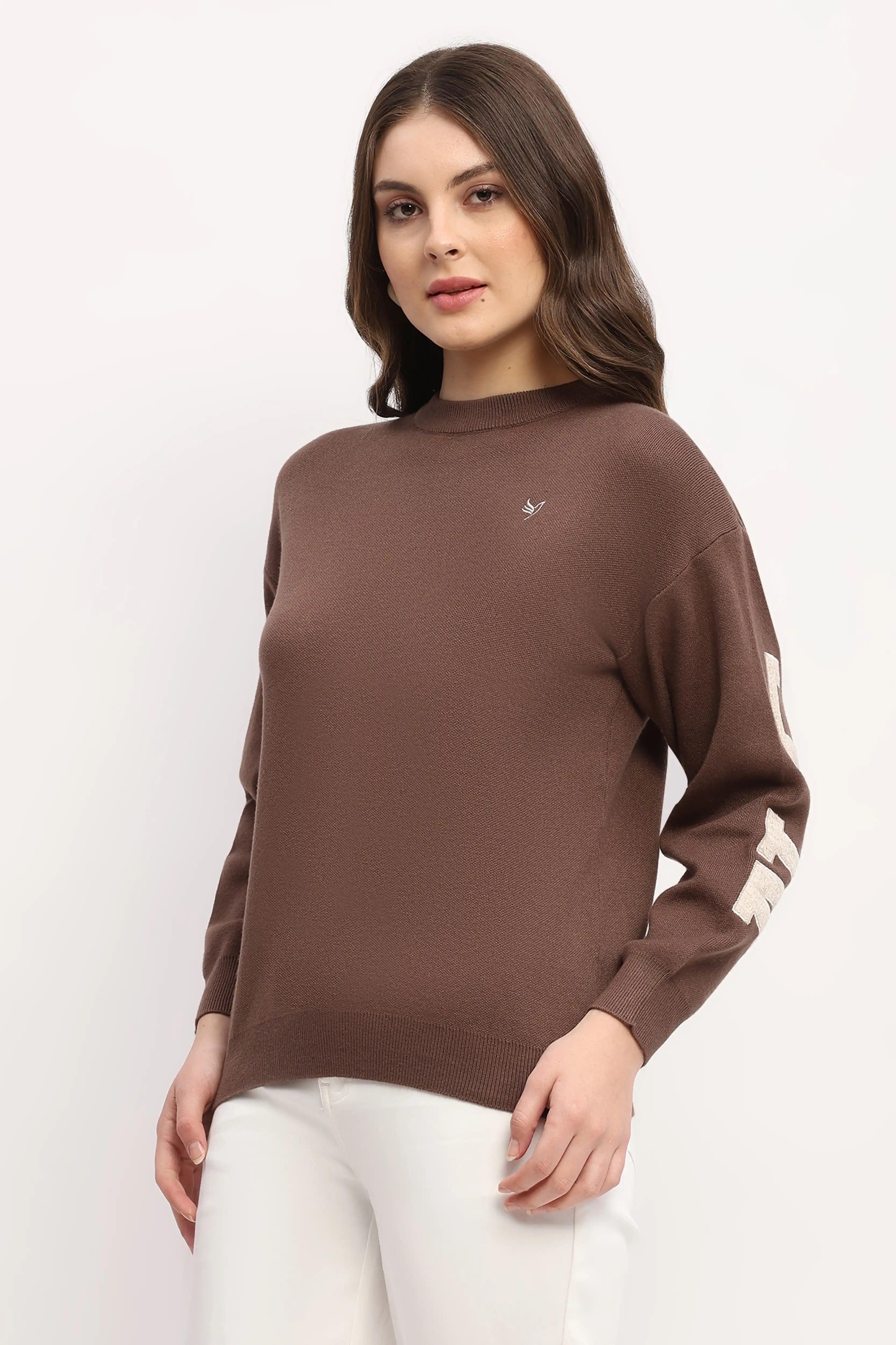 Embroidered Back Pullover