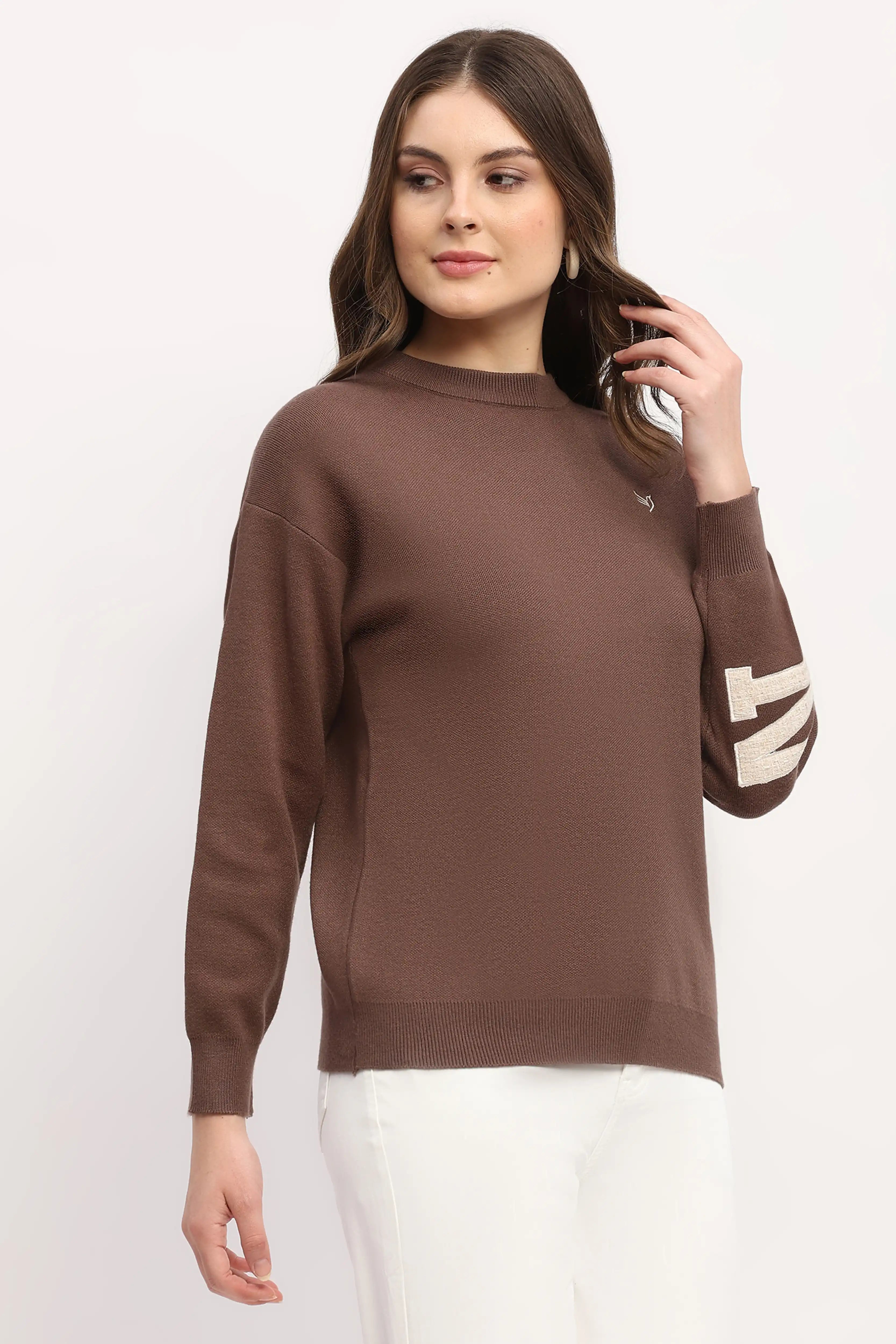 Embroidered Back Pullover