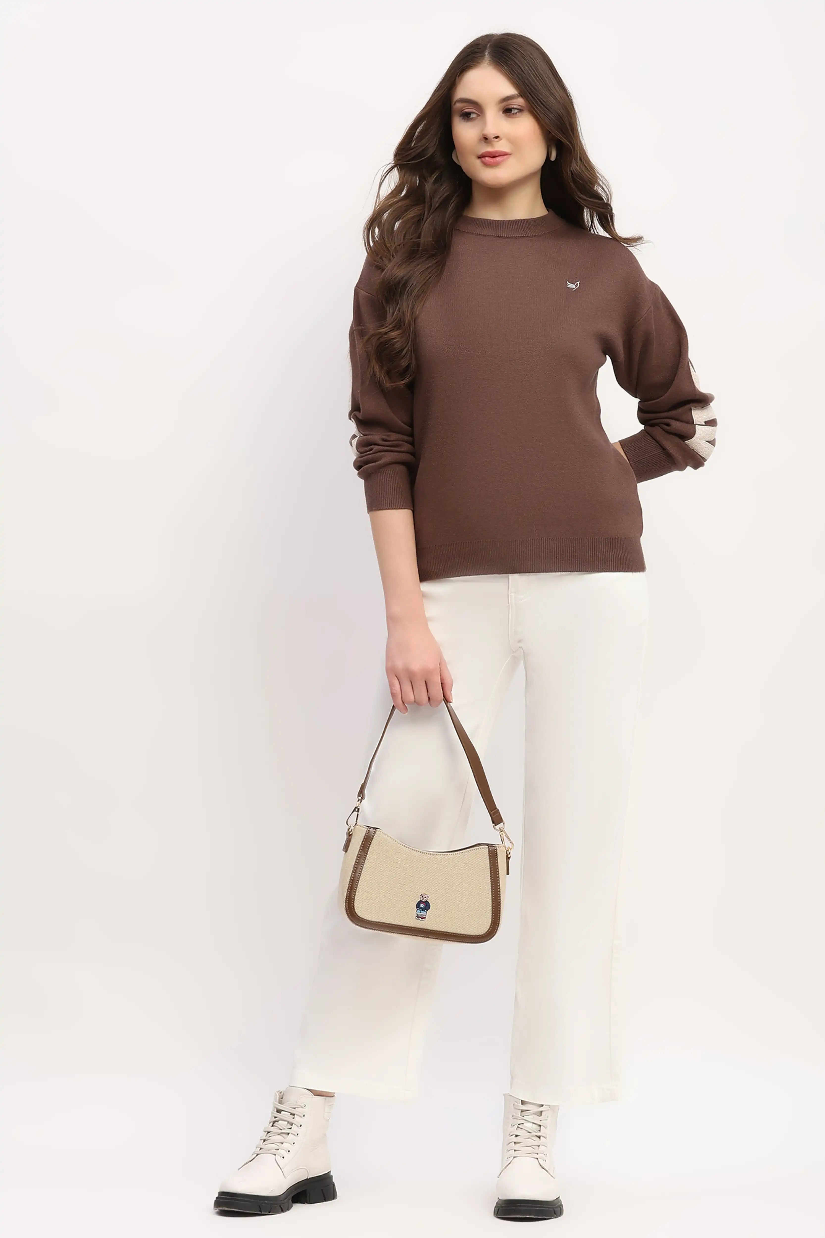 Embroidered Back Pullover