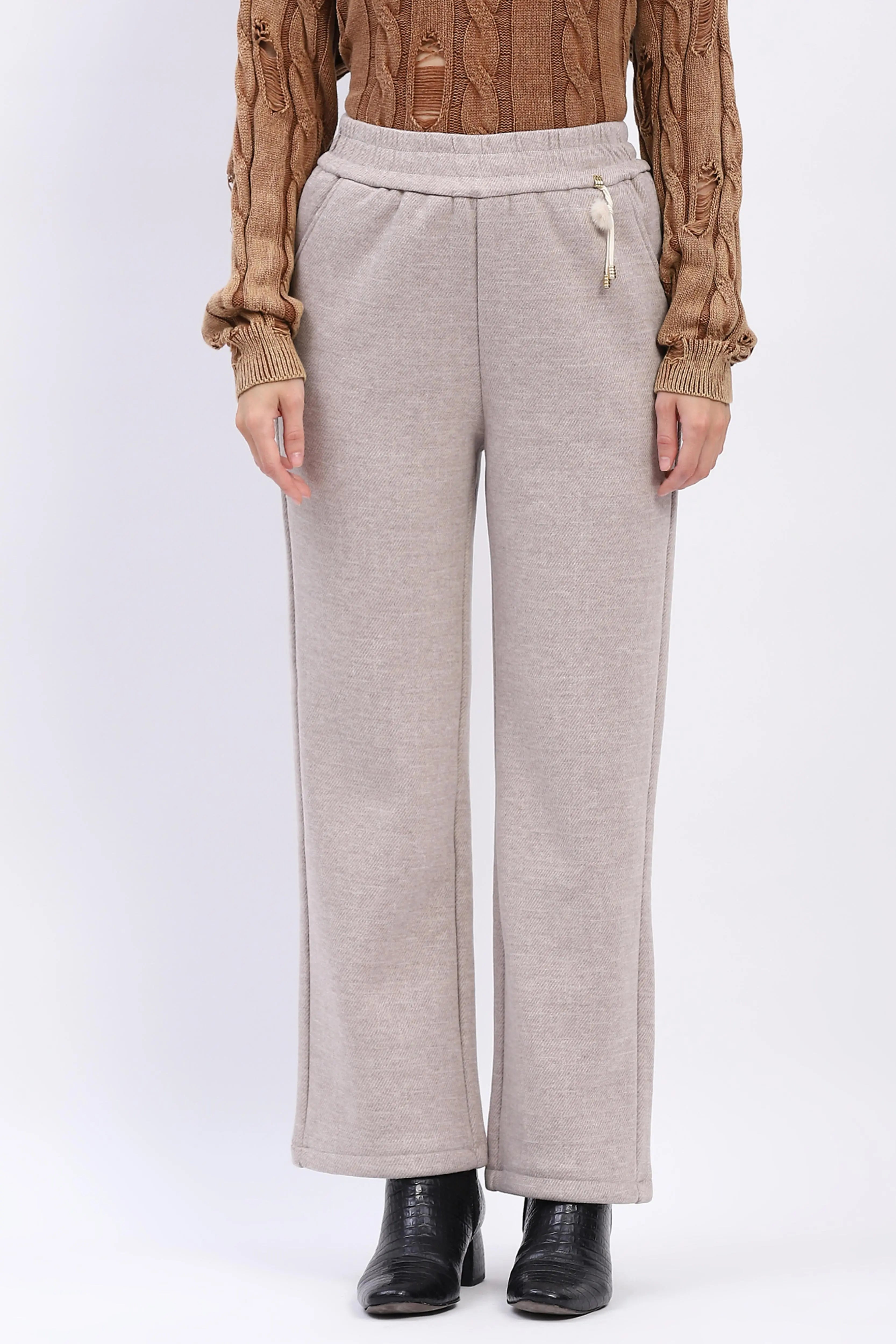 Heavy Fleece-Lined Winter LowerPinstripe Chevron High-Rise Winter Lower - Global Republic