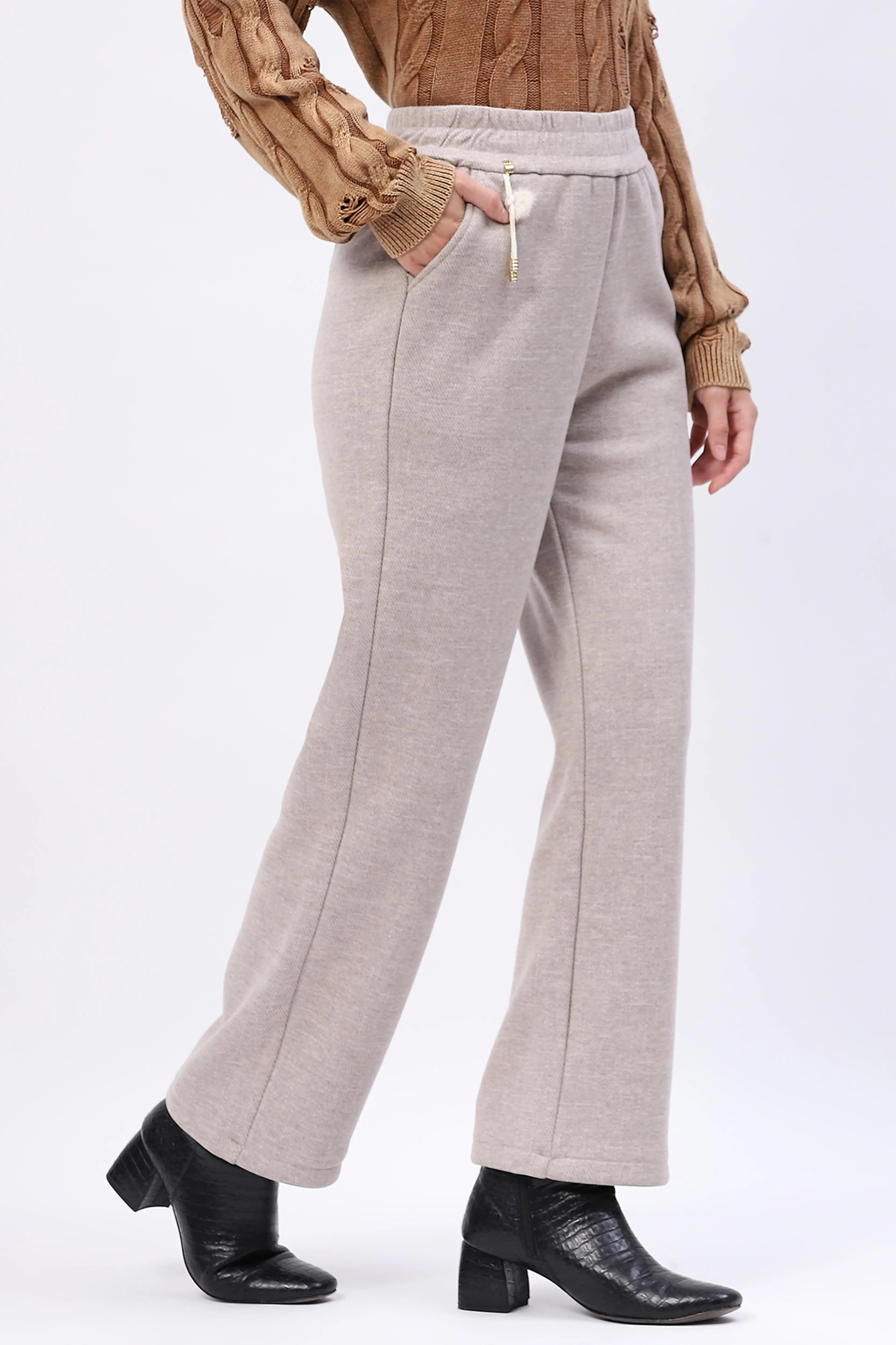 Heavy Fleece-Lined Winter LowerPinstripe Chevron High-Rise Winter Lower - Global Republic