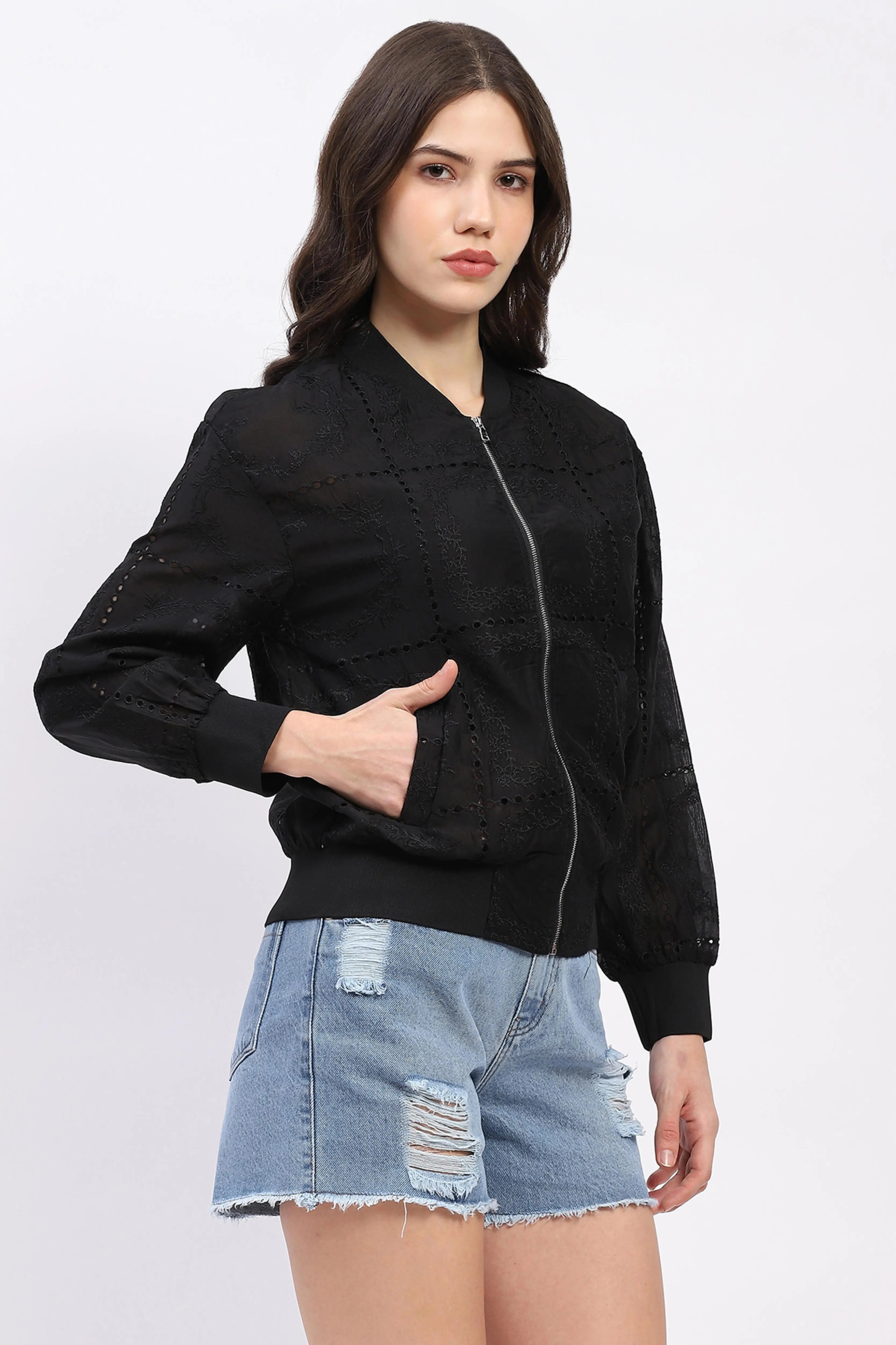 Embroidered Silk-Blend Shacket - Global Republic