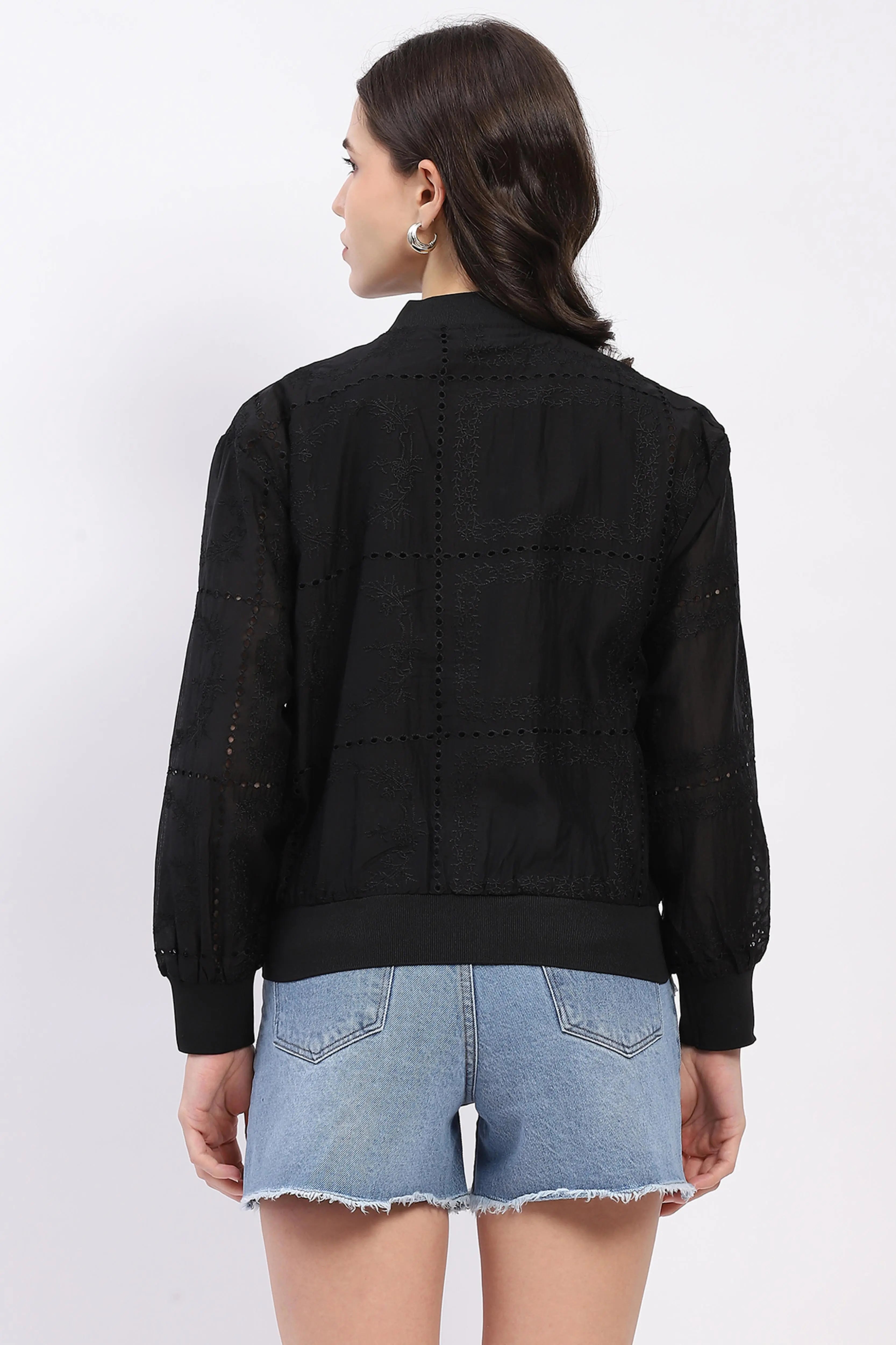 Embroidered Silk-Blend Shacket - Global Republic