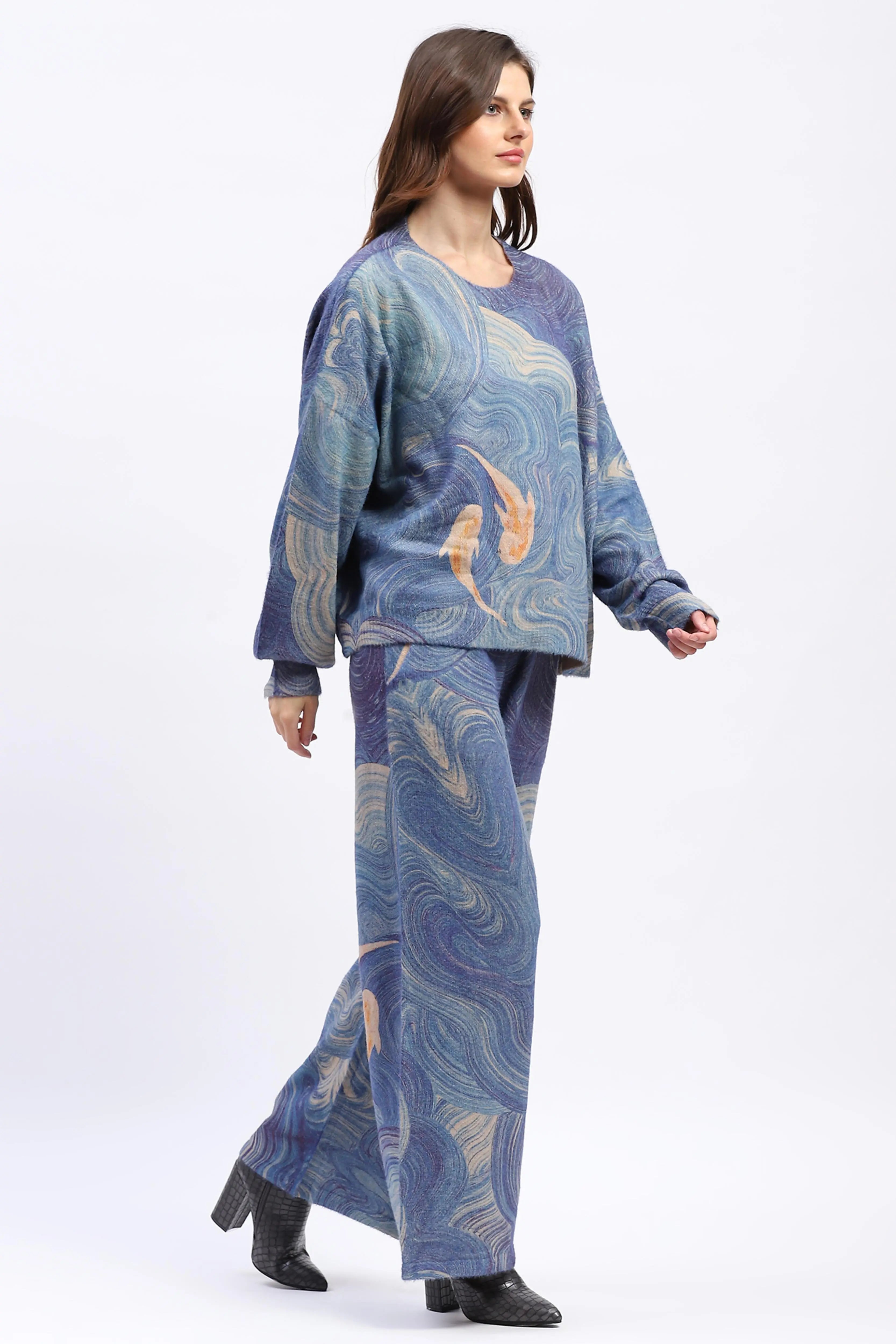 Abstract Print Loose-Fit Co-ord Set - Global Republic