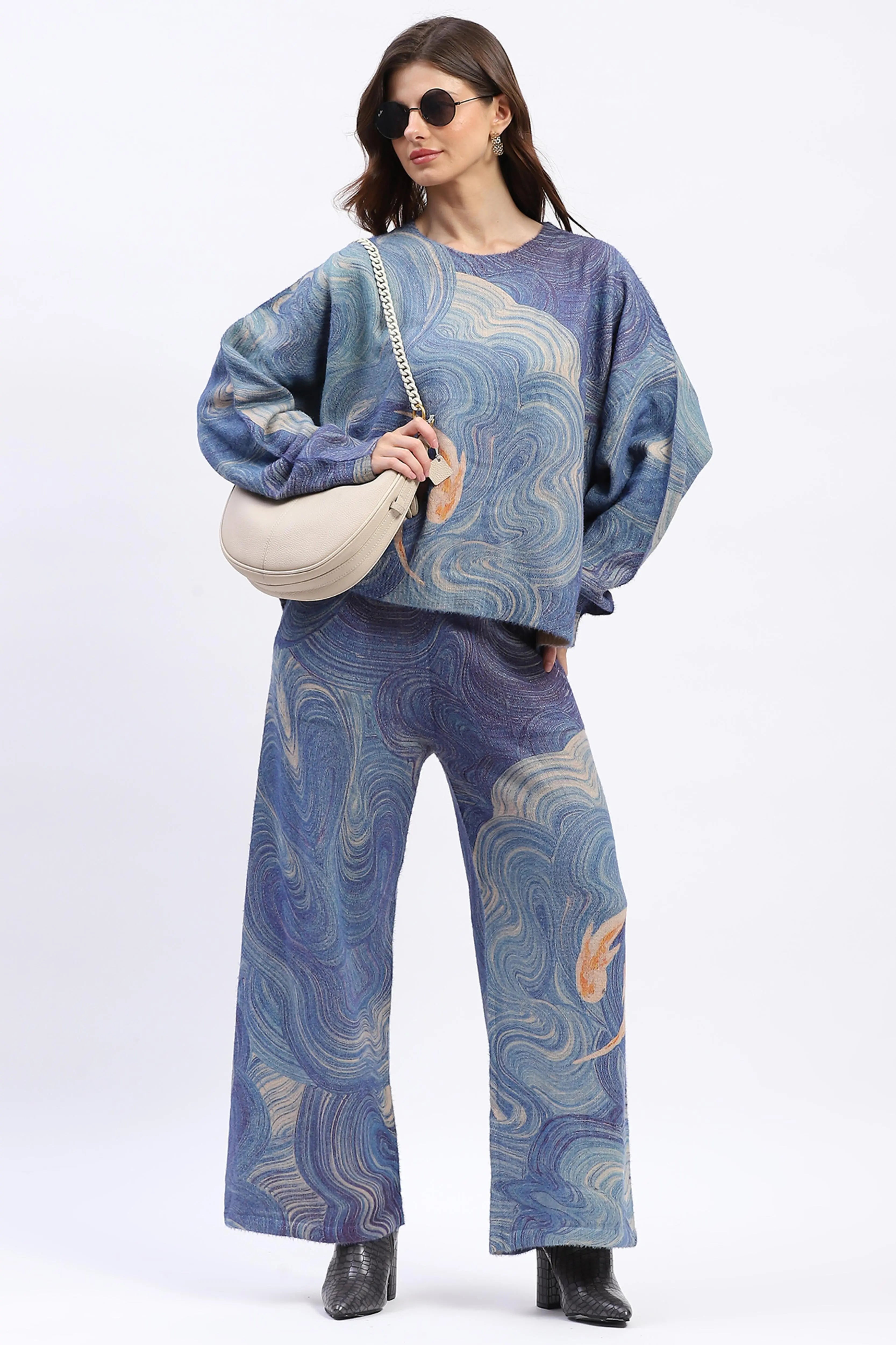 Abstract Print Loose-Fit Co-ord Set - Global Republic