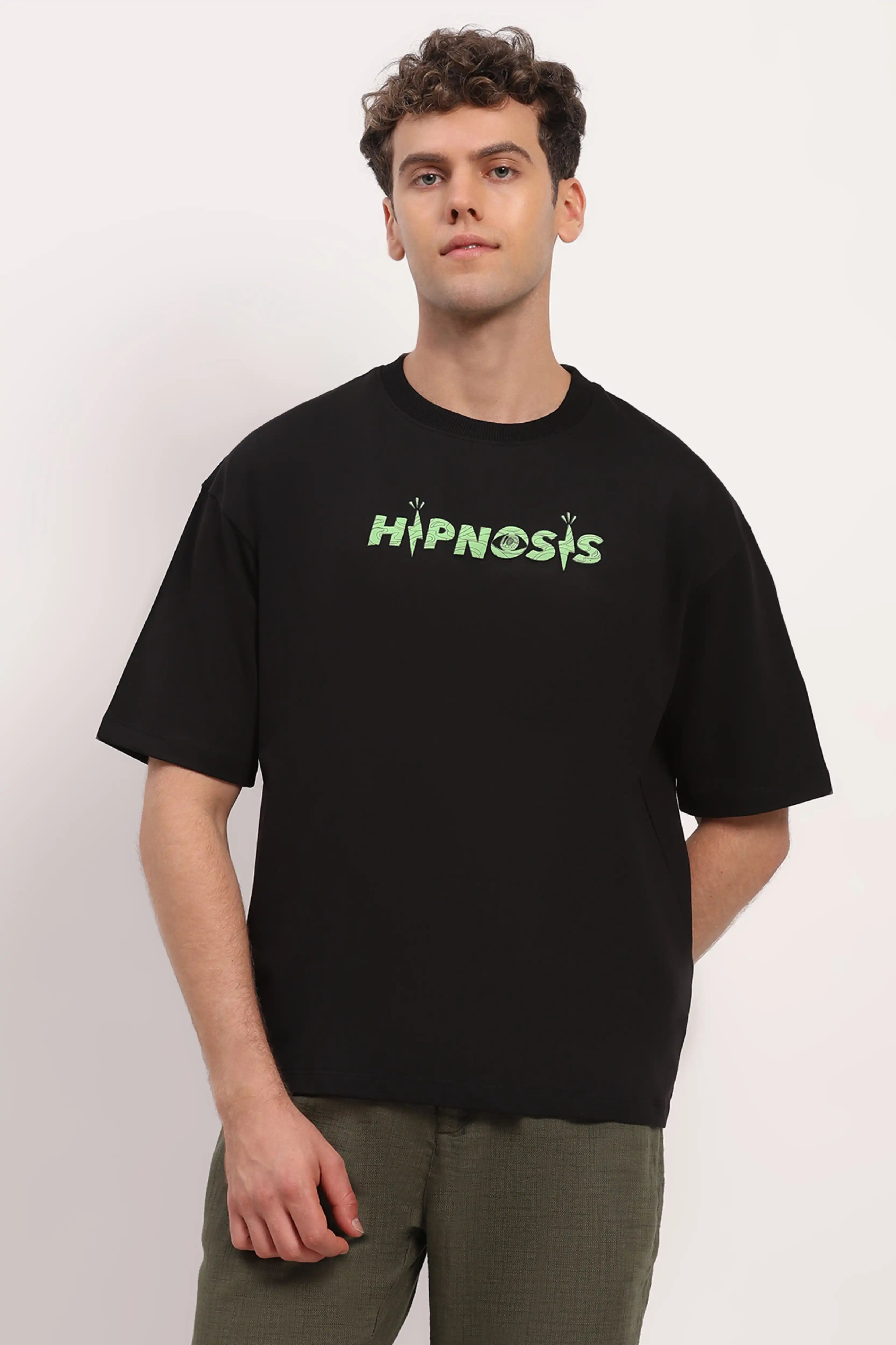 Black Oversized Typography T-shirt