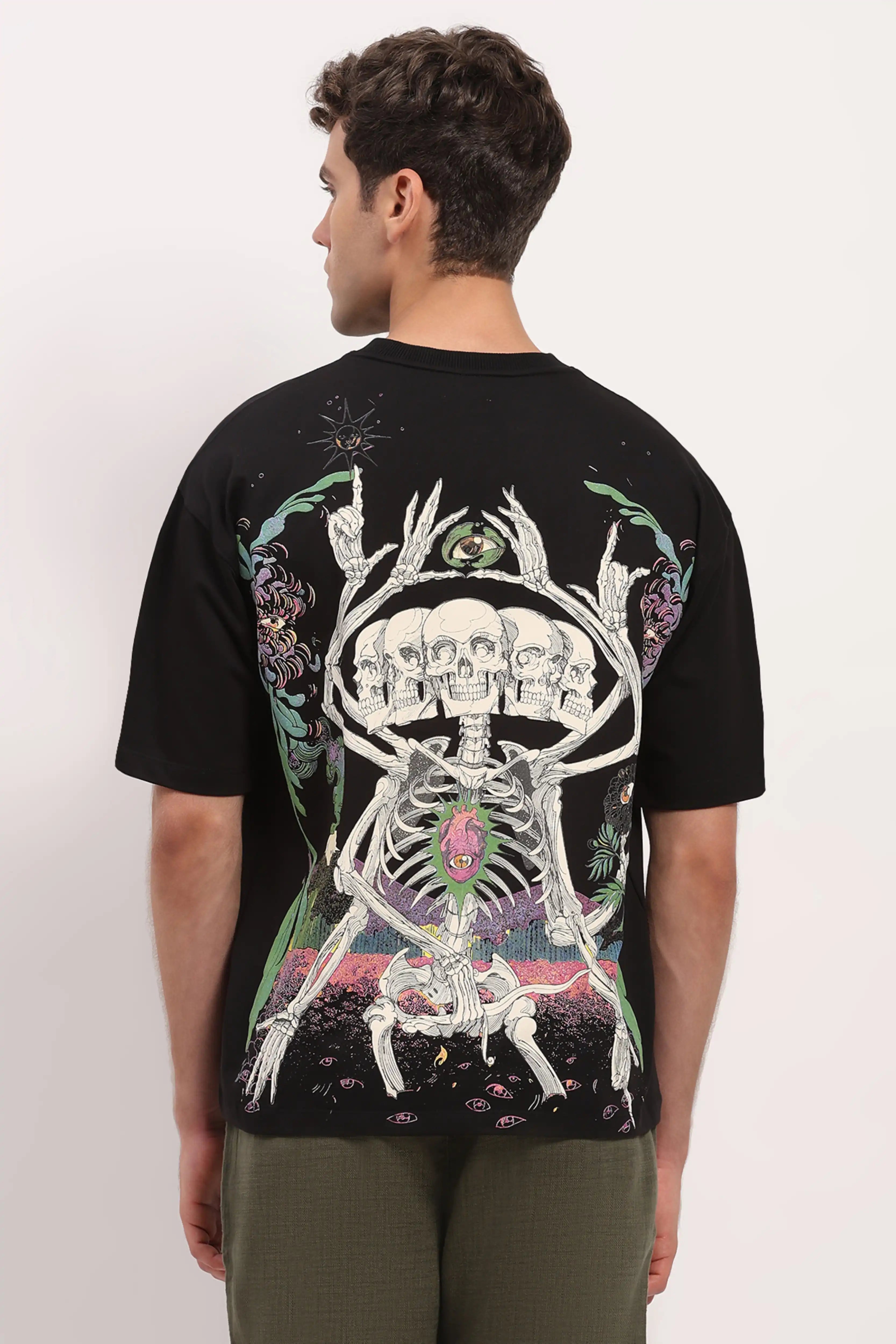 Black Oversized Typography T-shirt