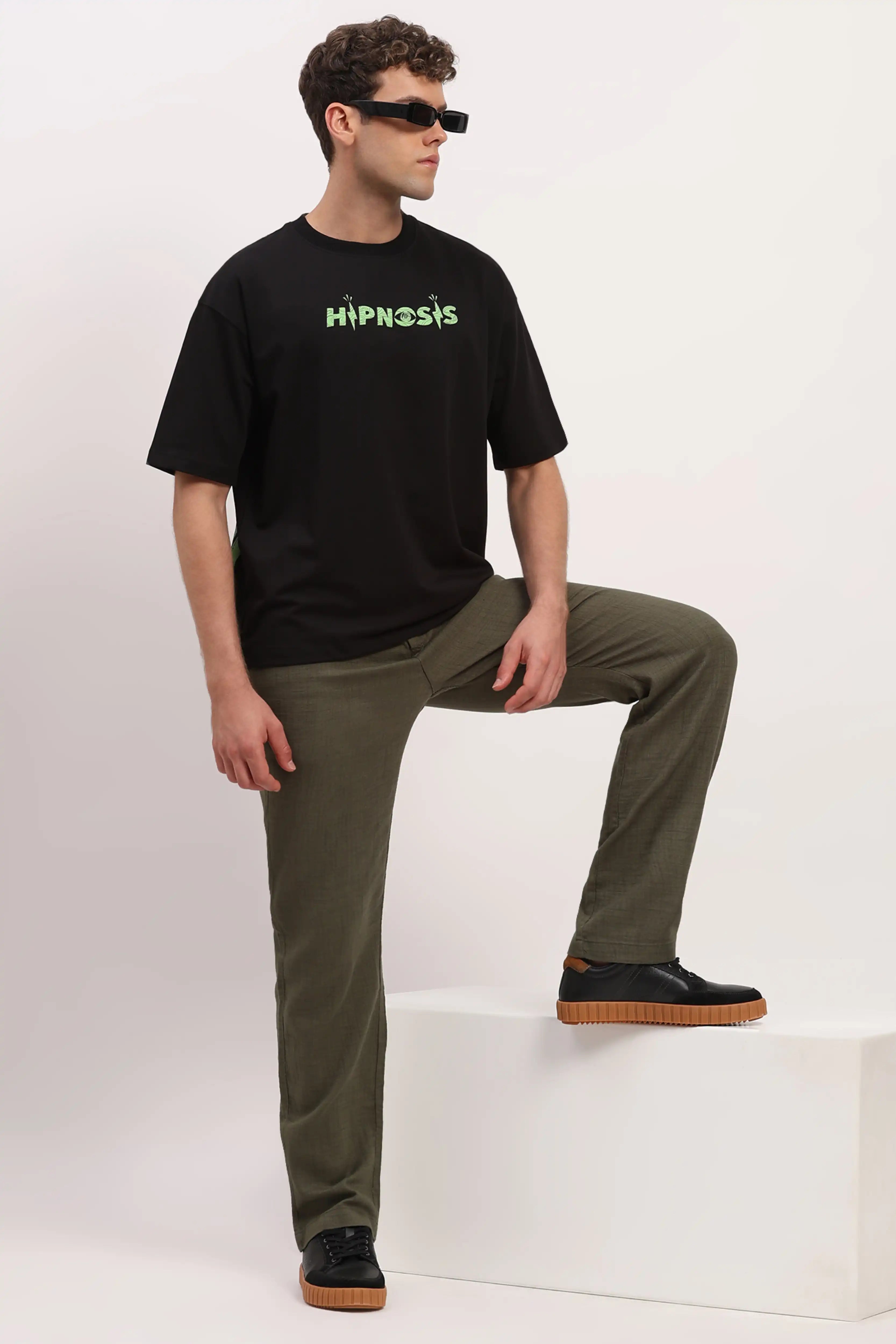 Black Oversized Typography T-shirt